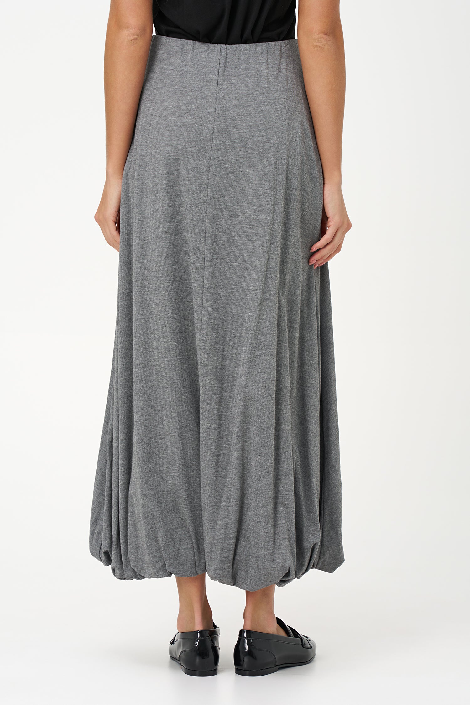 Women's knit pull-on bubble skirt