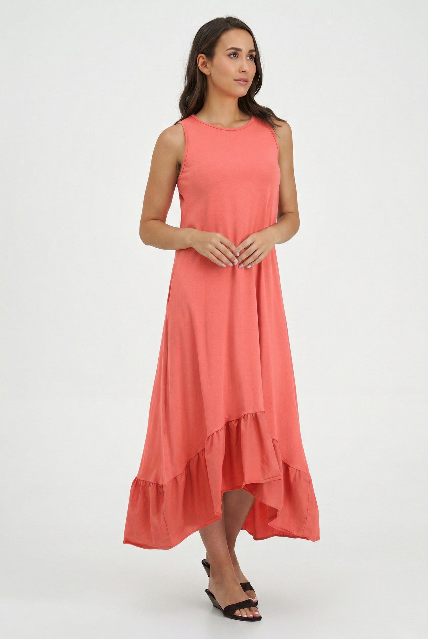 woven knit dress Women's Knit Woven Combo Dress| M White / M