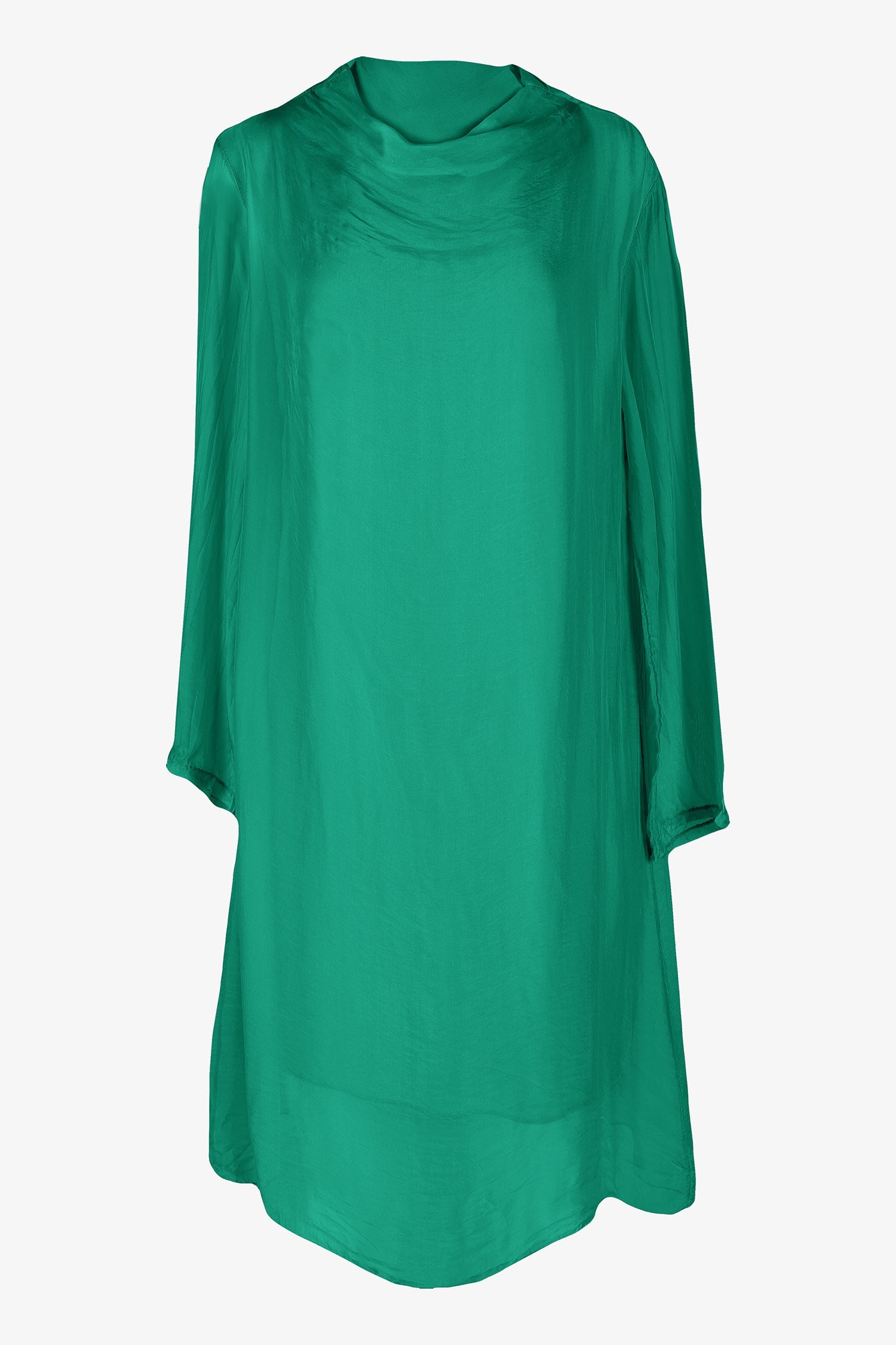 Women’s woven long sleeve mock-neck dress