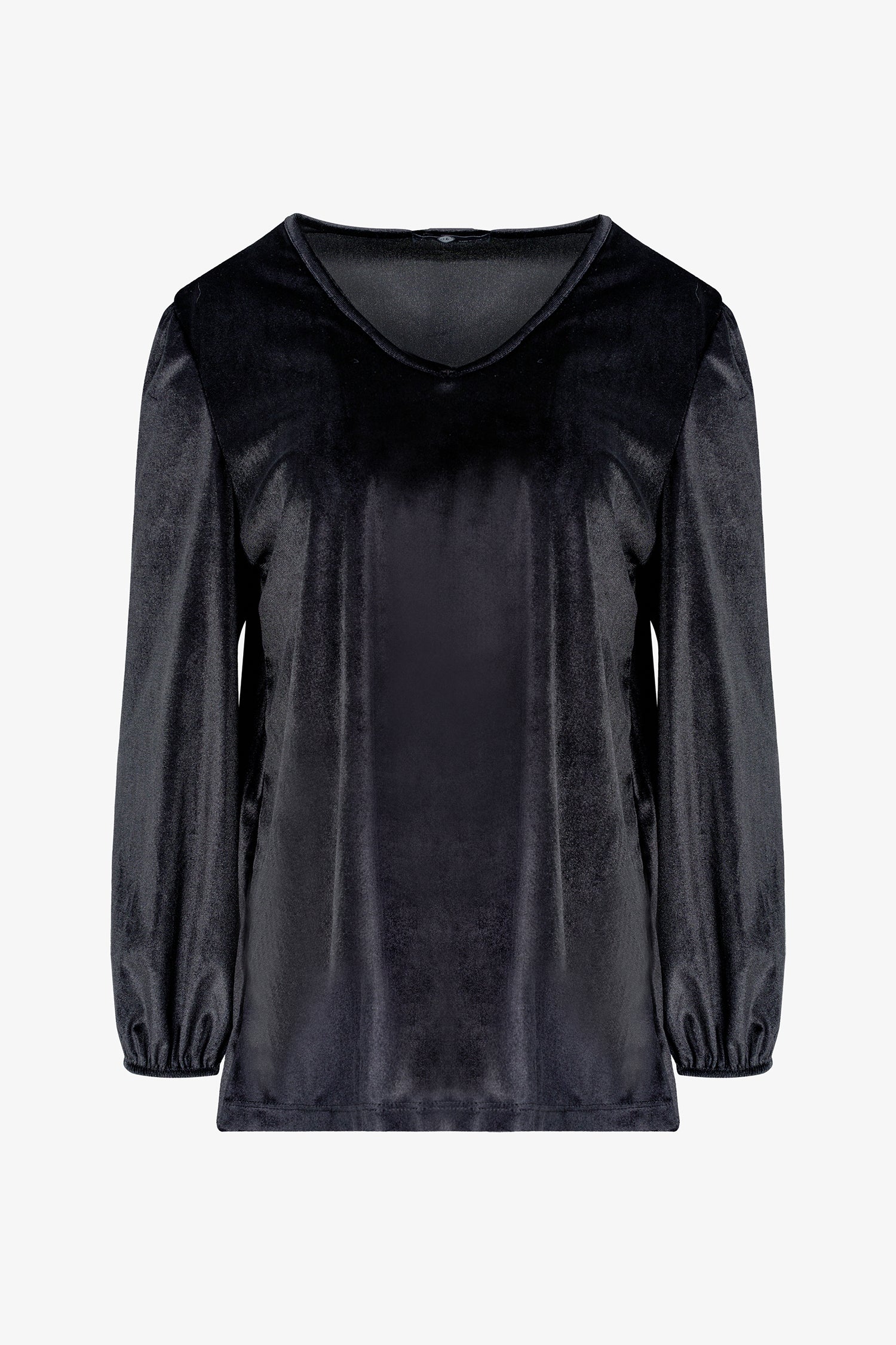 Women's knit tunic, with a v-neckline and long sleeves