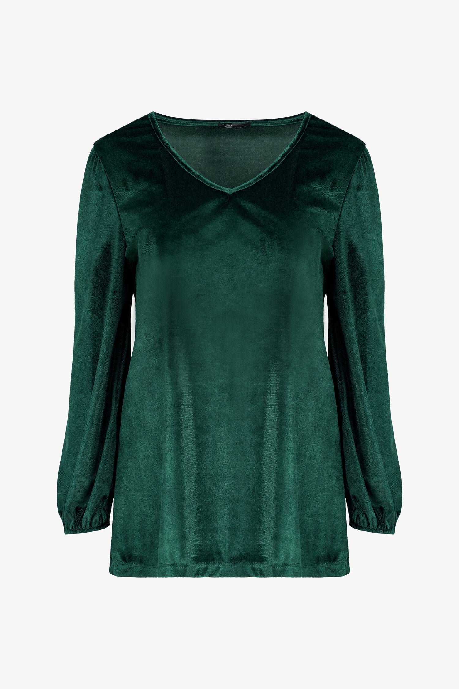 Women's knit tunic, with a v-neckline and long sleeves