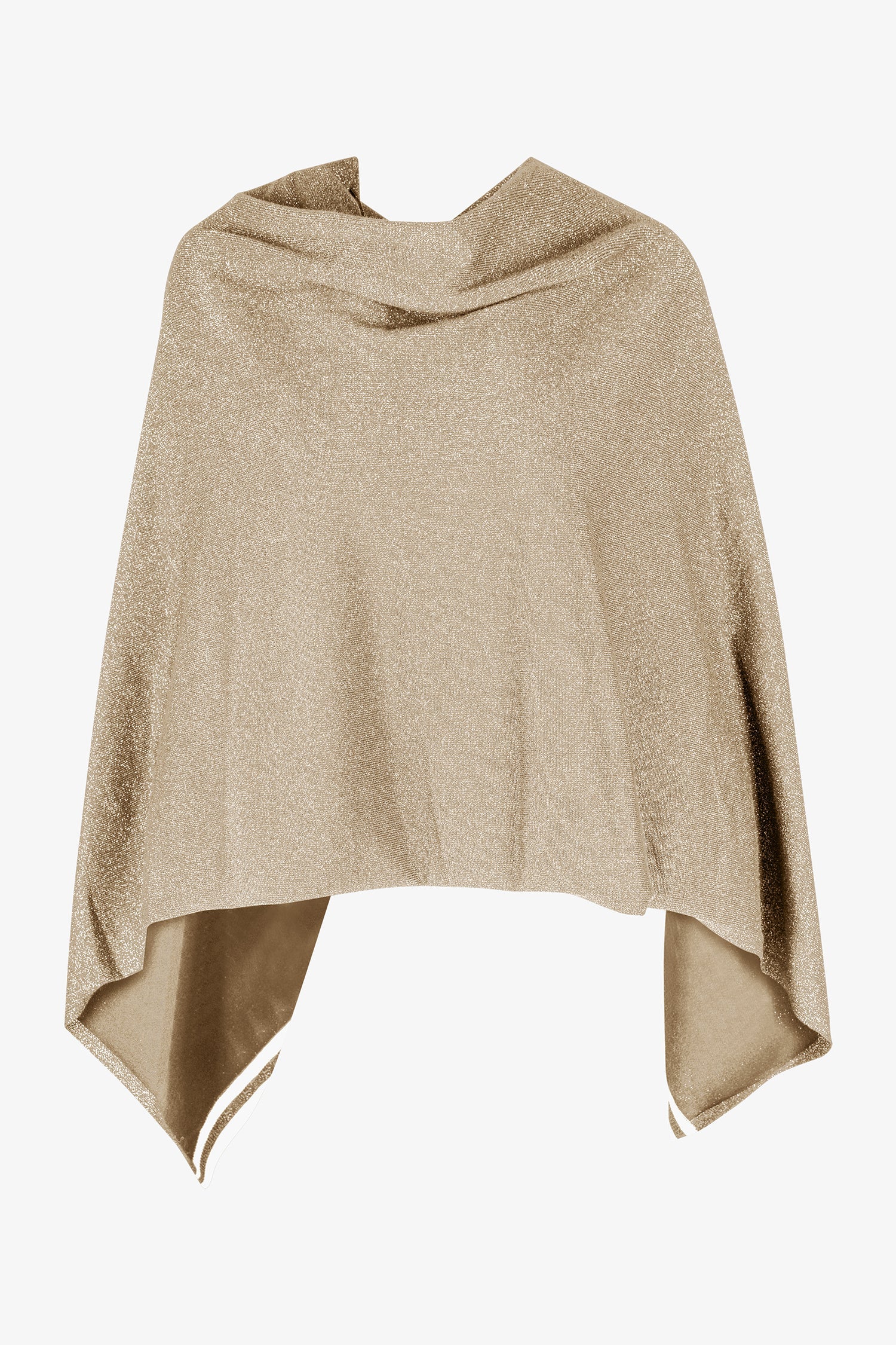 Women's knit poncho (can be worn with a cowl neck at the front, or can be worn diagonaly with a v-front hemline)