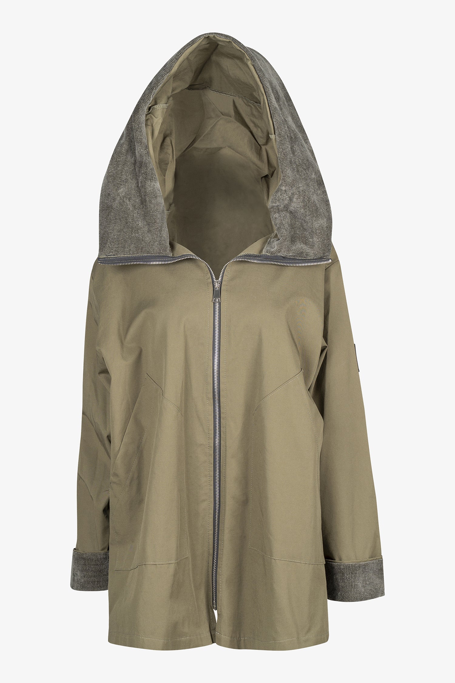 Women's woven zip-up long sleeve jacket