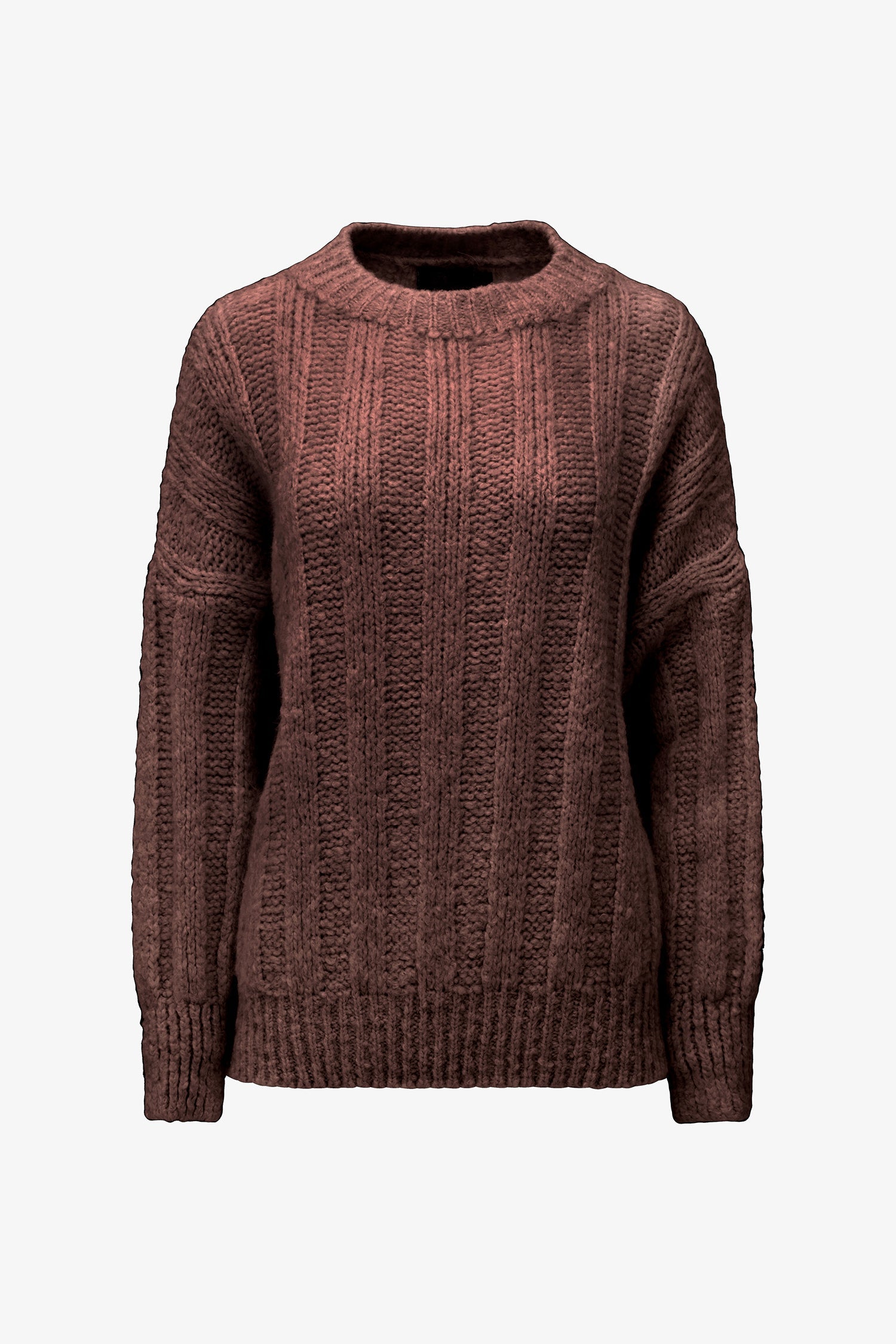 Women's knit long sleeve crew-neck sweate
