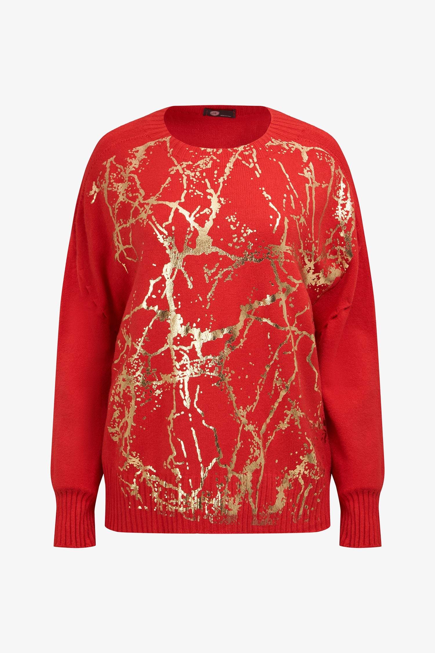 Women’s knit crew-neck long sleeve sweater