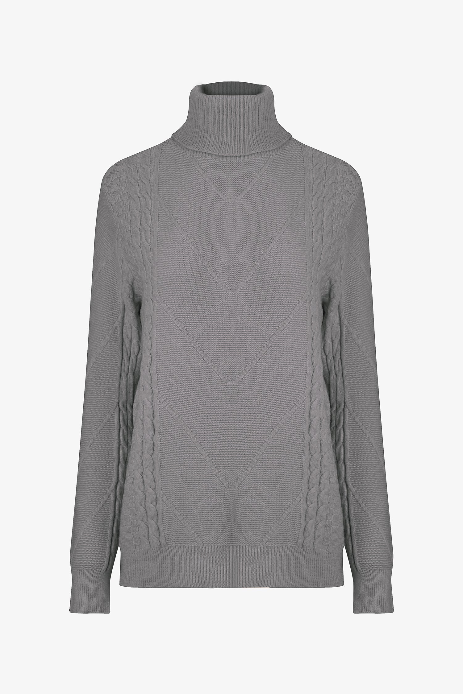 Women's knit turtle-neck sweater, with long sleeves