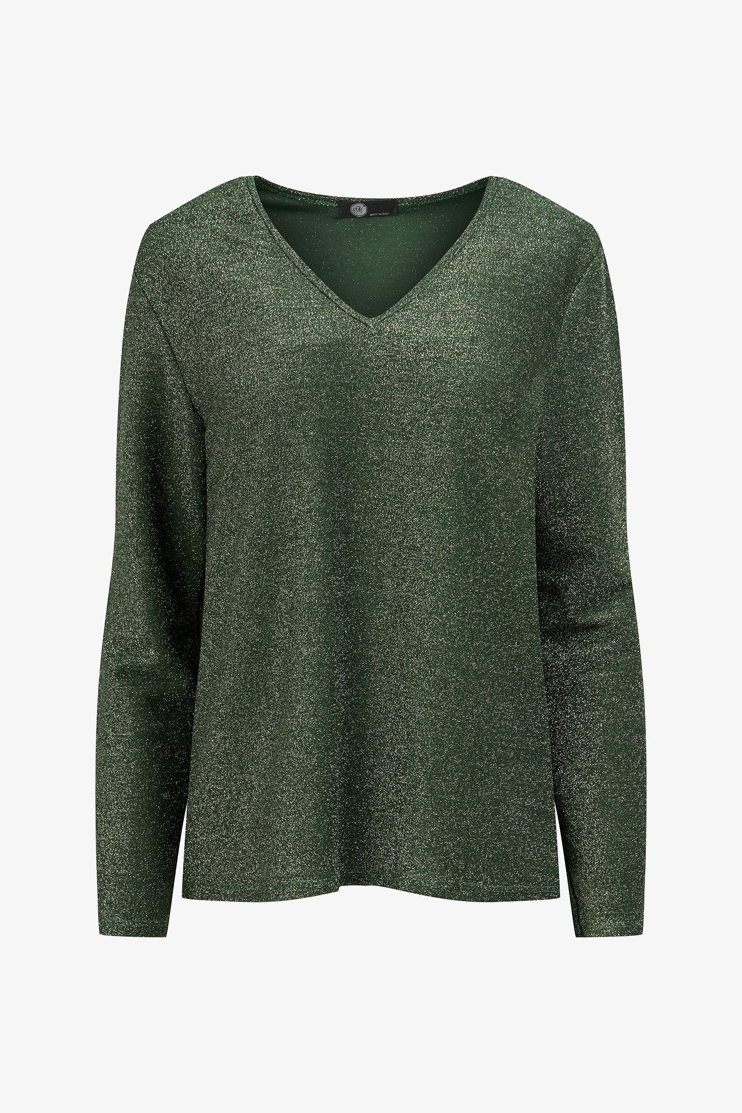 Women’s knit long sleeve top, with v-neckline