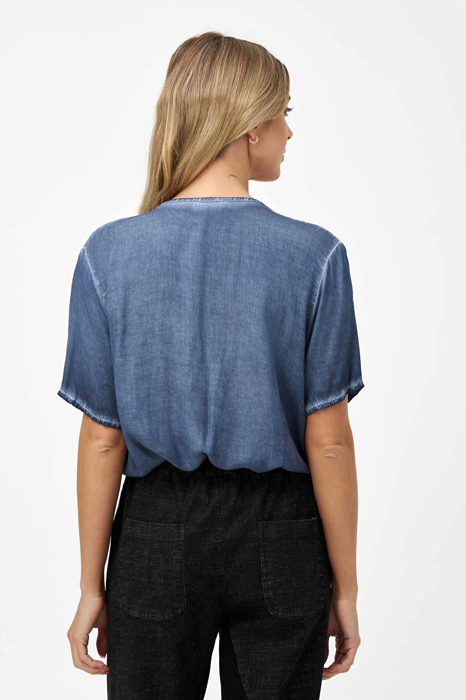 Women's Woven V-Neck Top