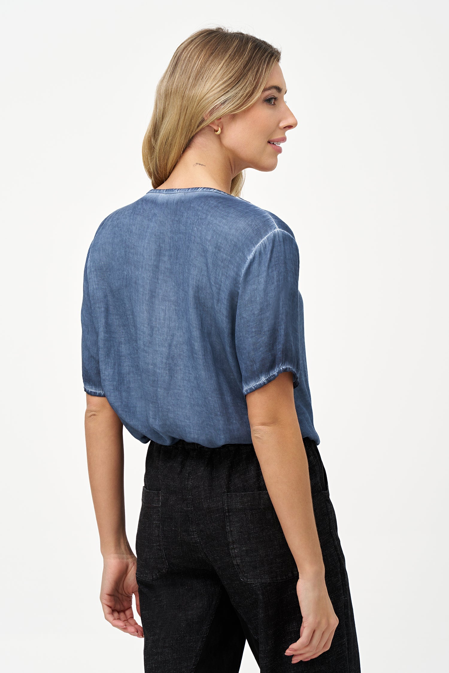 Women's Woven V-Neck Top