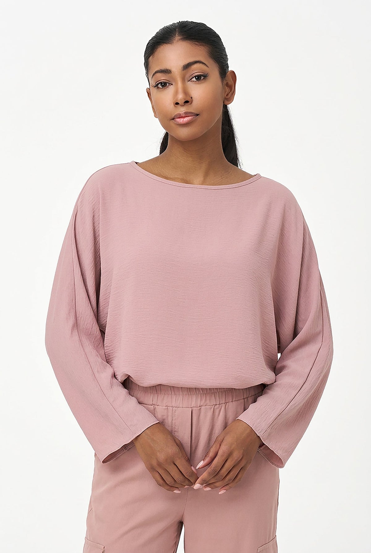 Women's Woven Top with Long Sleeves