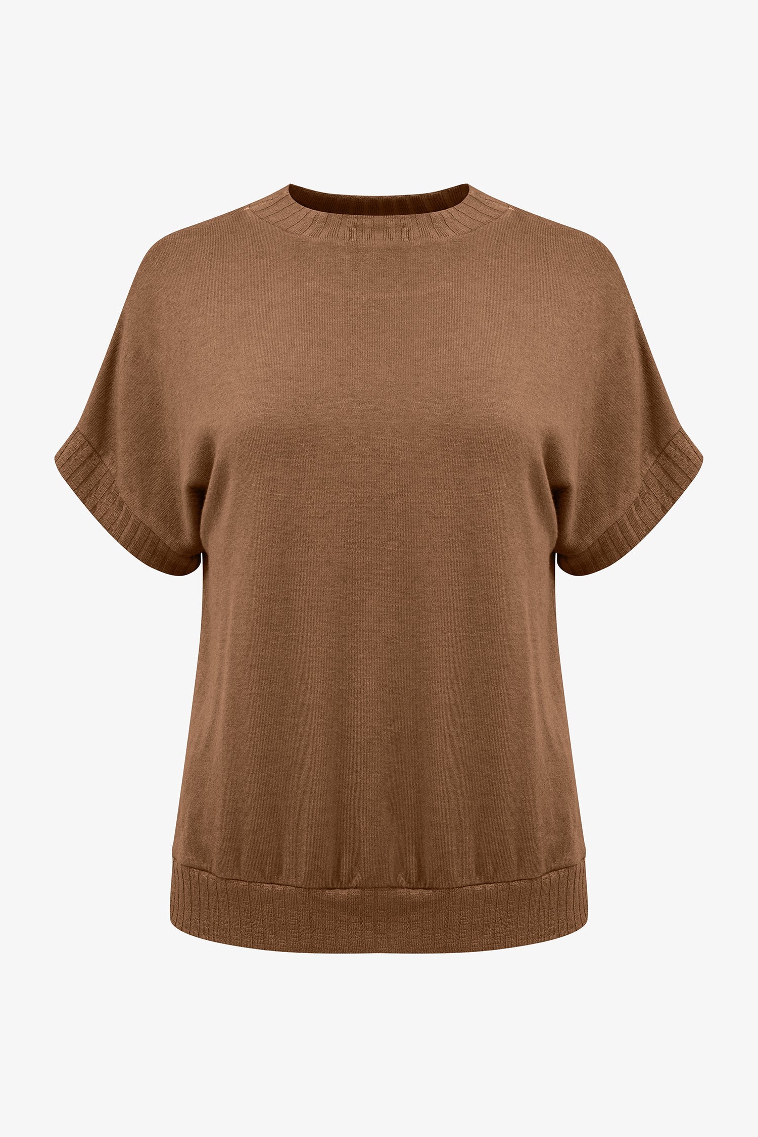 Women's Knit Cap-Sleeve Top