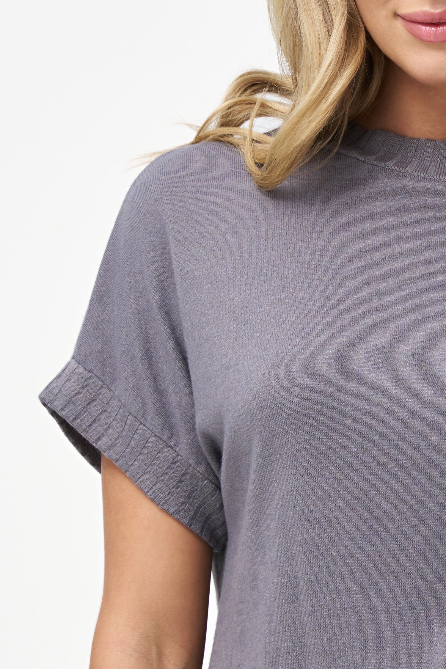 Women's Knit Cap-Sleeve Top
