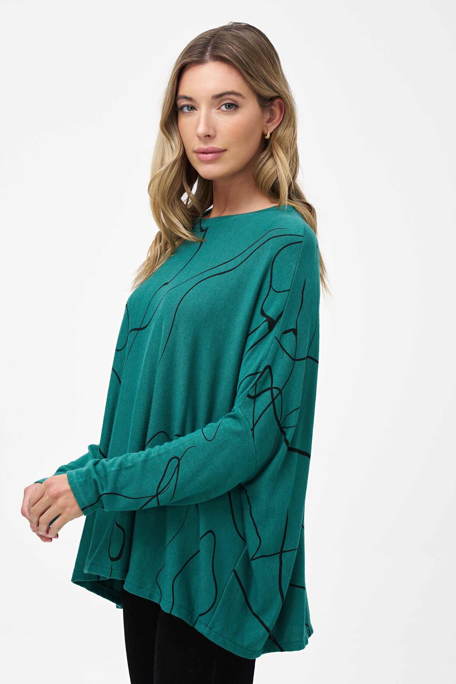 Women's Knit Long Sleeve Oversized Top