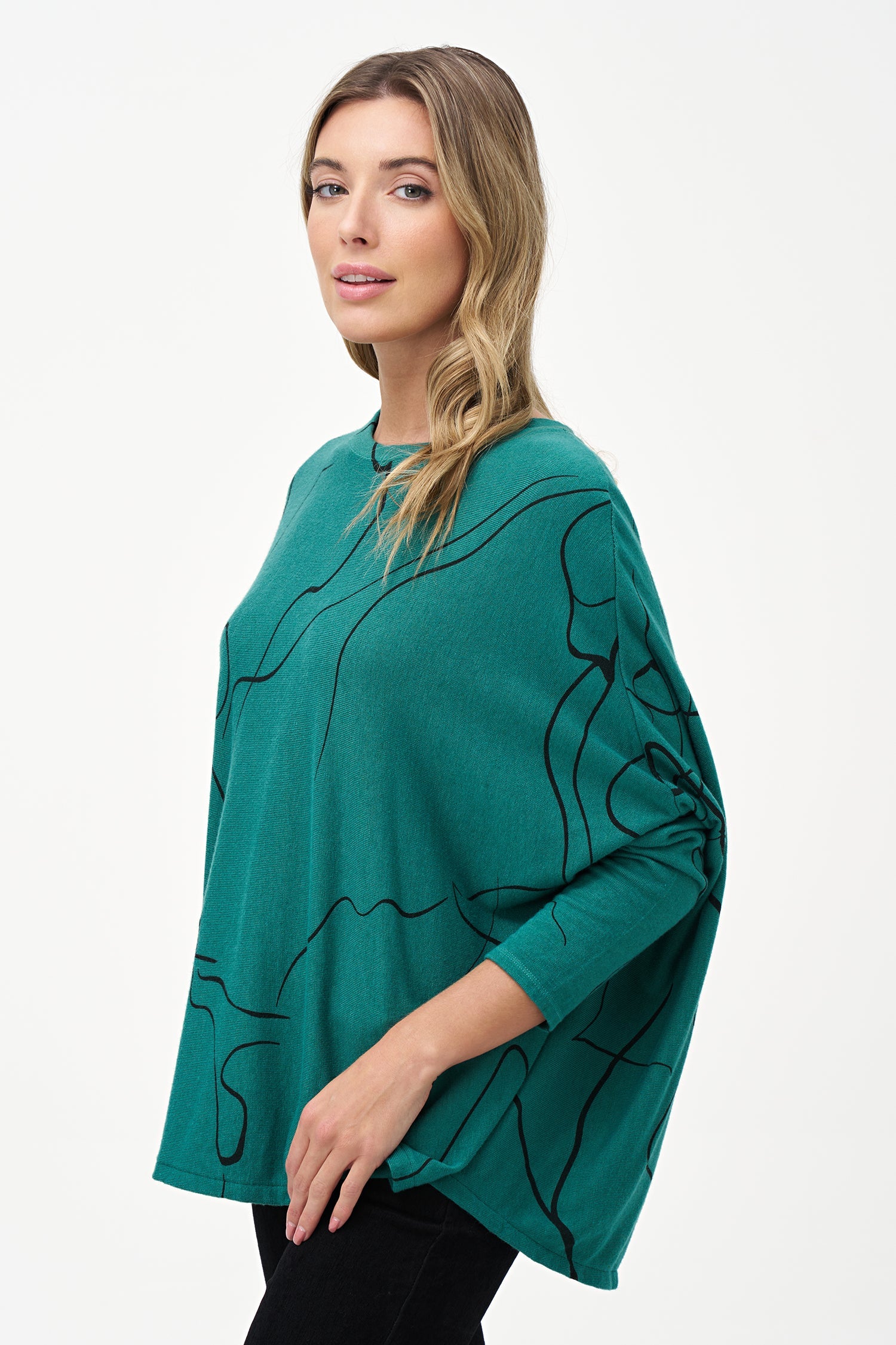 Women's Knit Long Sleeve Oversized Top