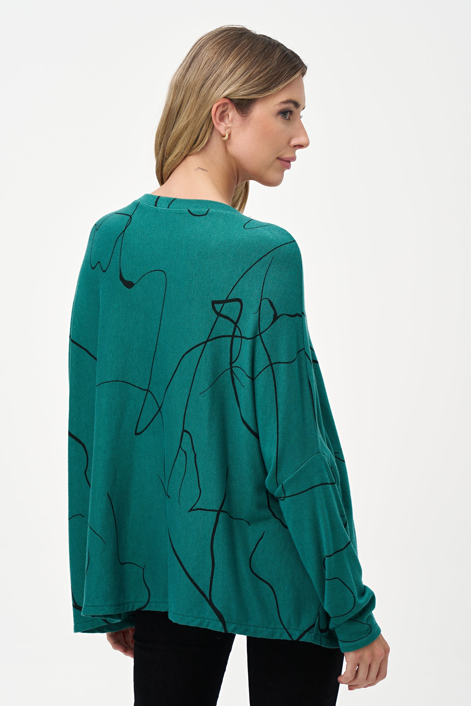 Women's Knit Long Sleeve Oversized Top