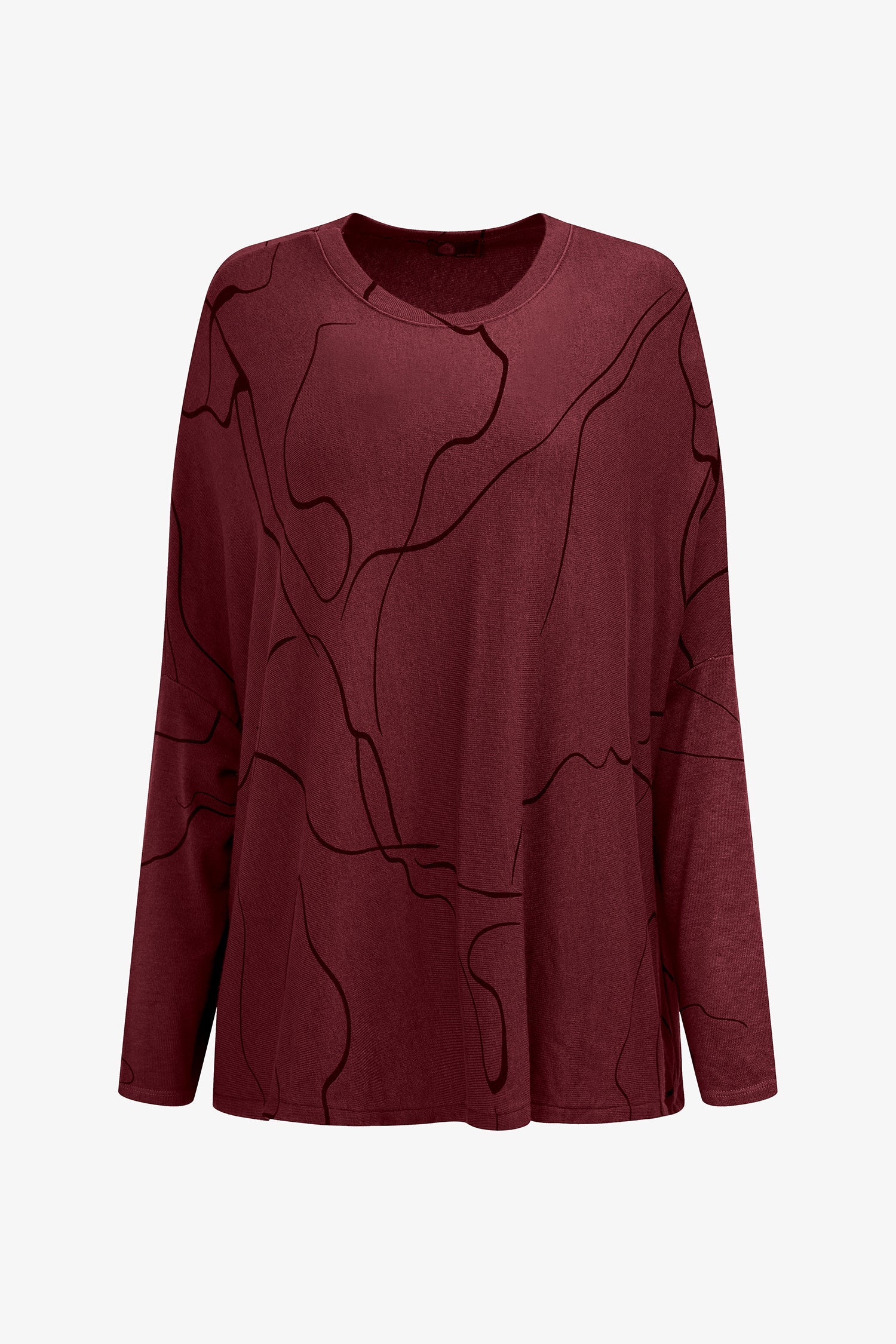 Women's Knit Long Sleeve Oversized Top