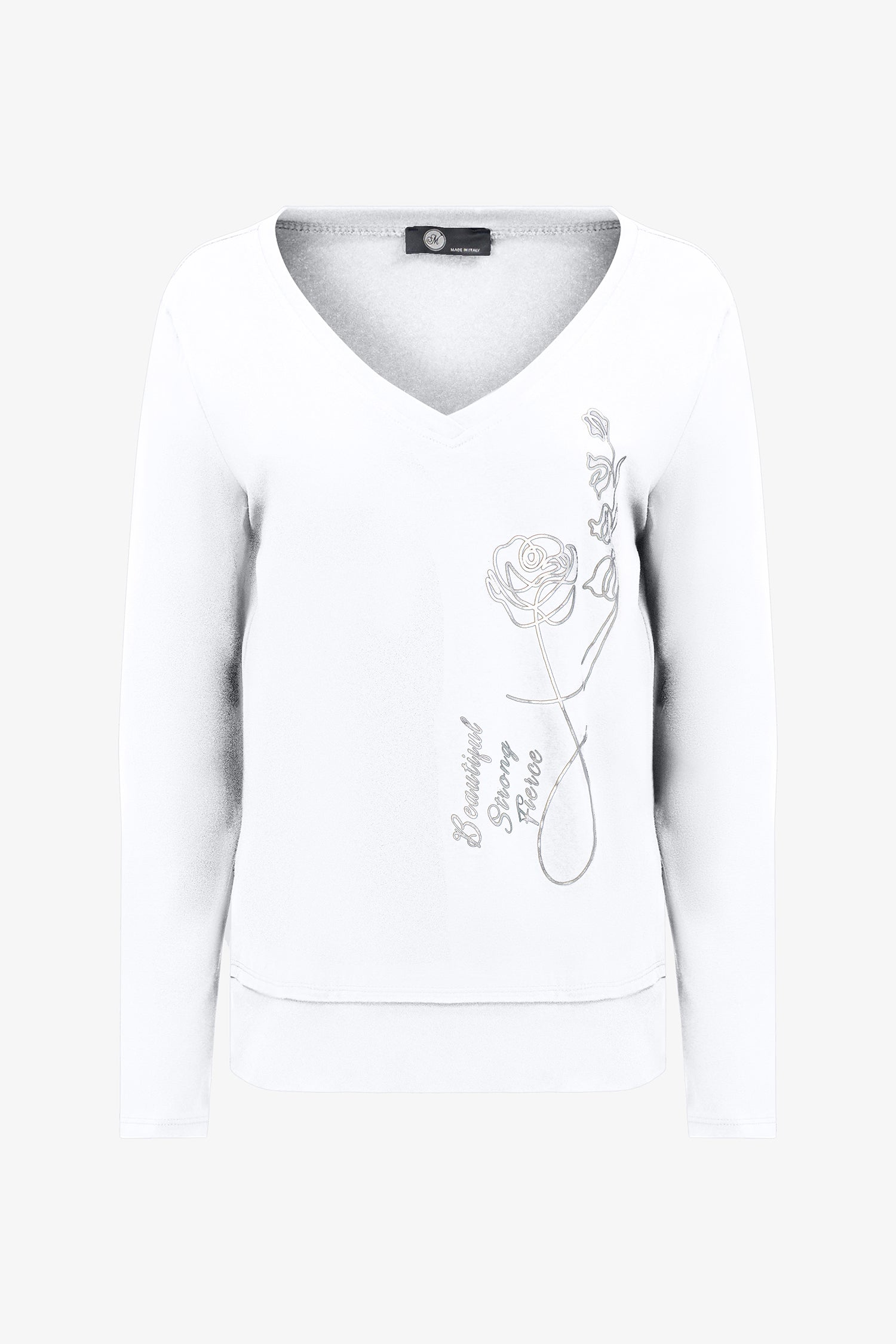 Women's Knit V-Neckline Long Sleeve Top