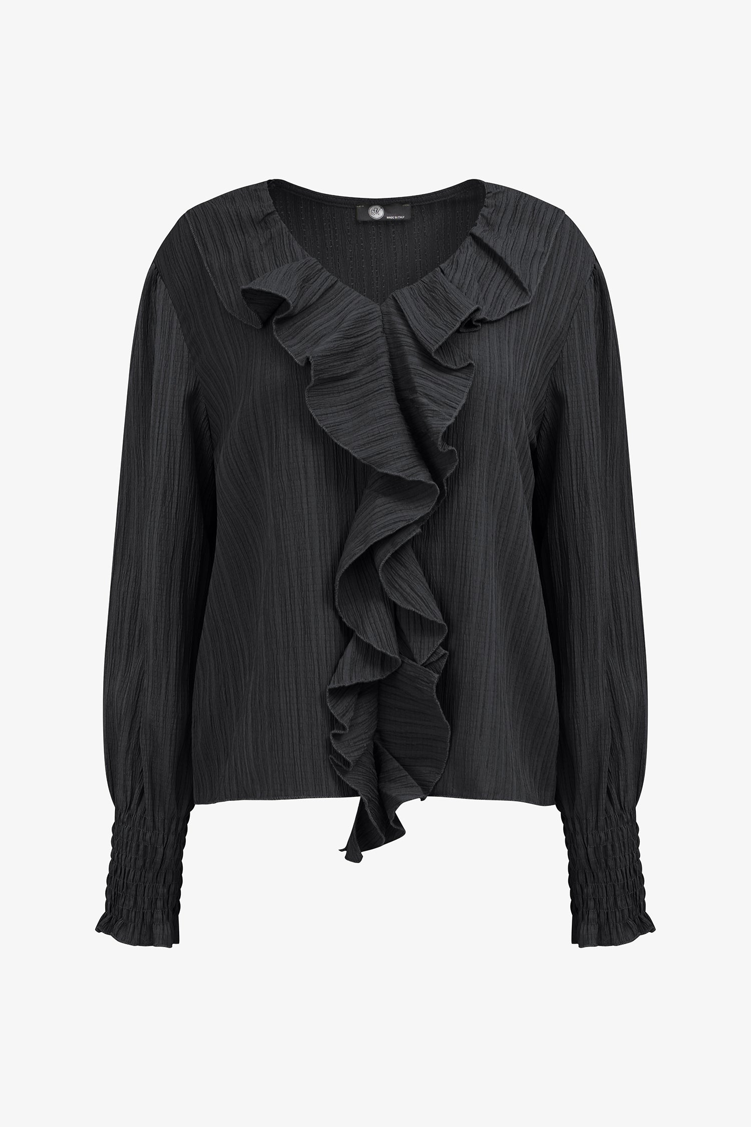 Ruffled Front Blouse | M Made in Italy