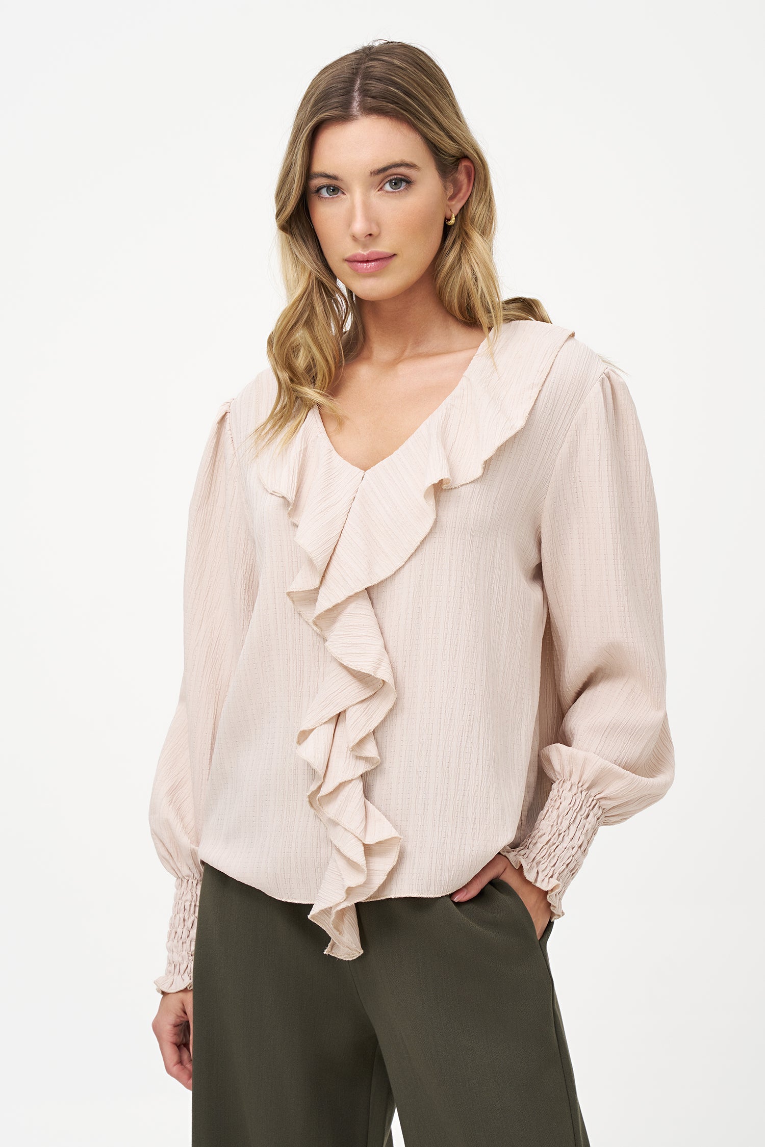 Women's Woven V-Neck Top