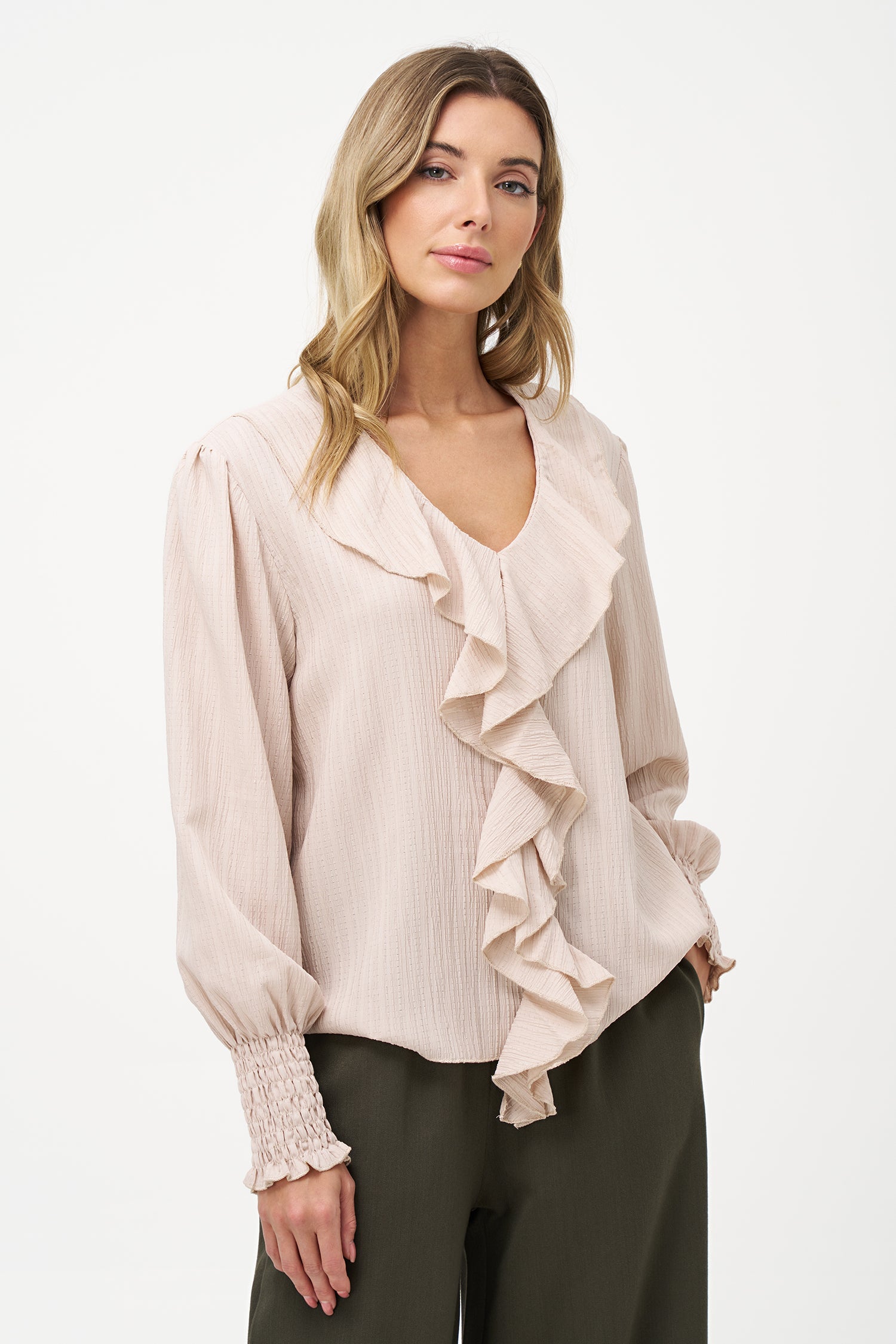 Women's Woven V-Neck Top