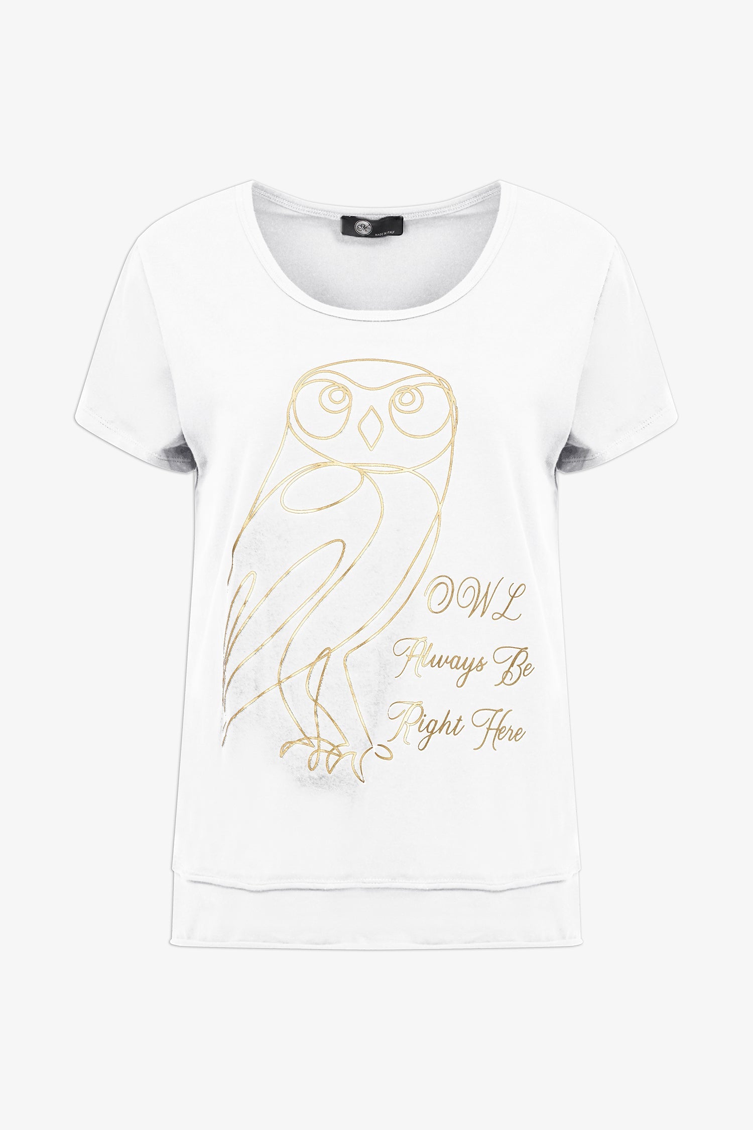 Women's Knit Crew-Neckline Short Sleeve Top
