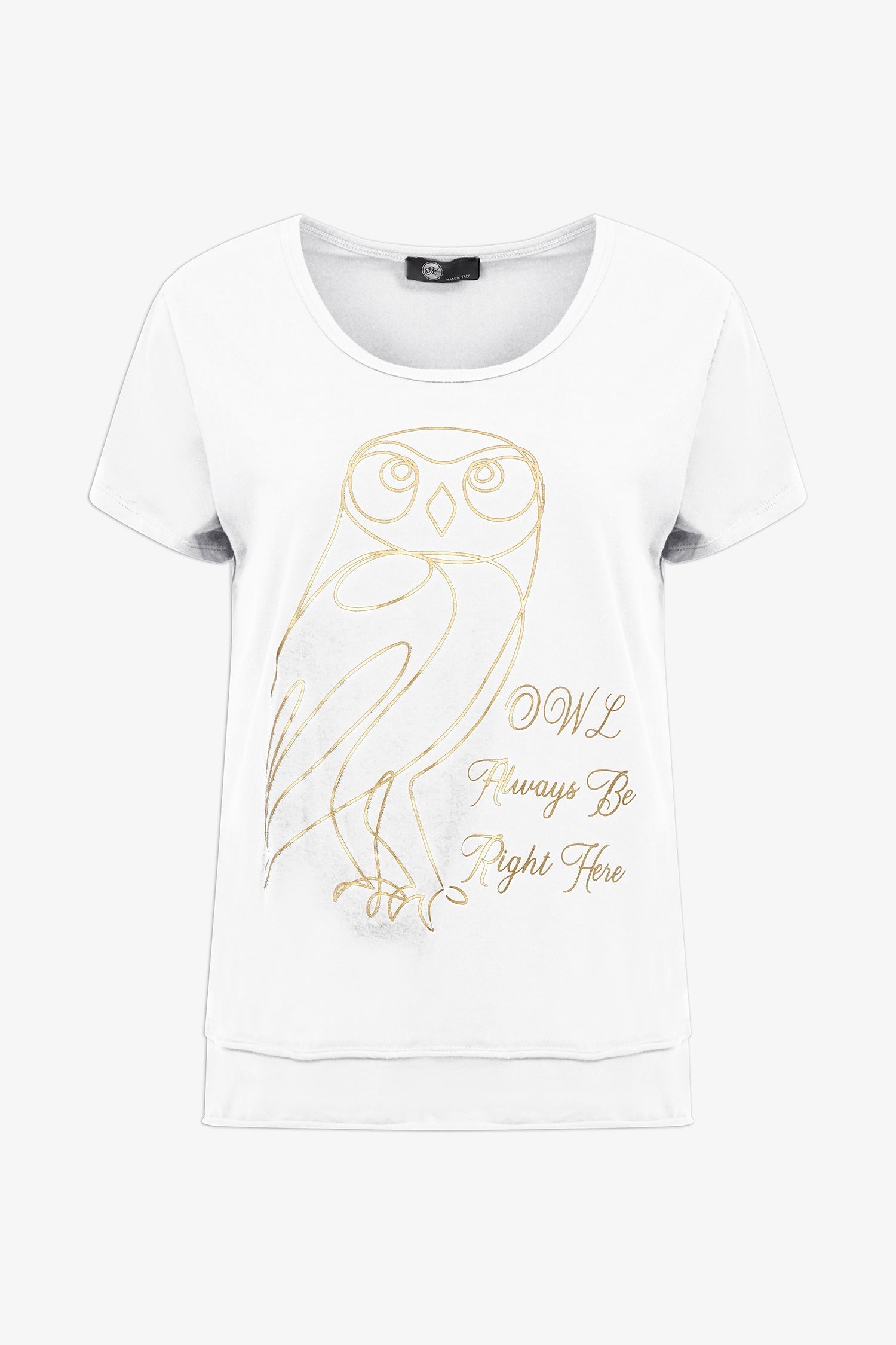 Women's Knit Crew-Neckline Short Sleeve Top