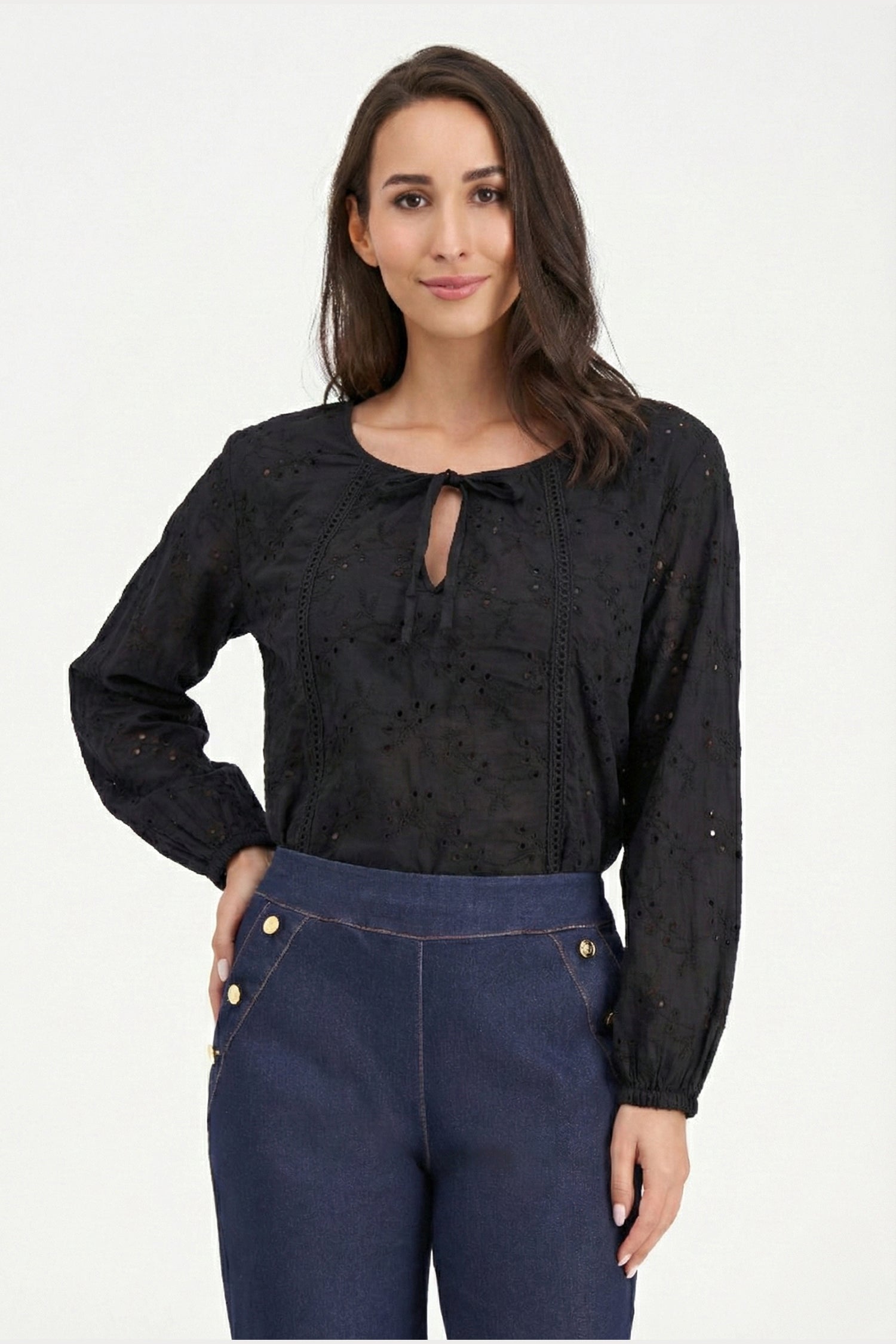 Women's Knit/Woven Combo Top