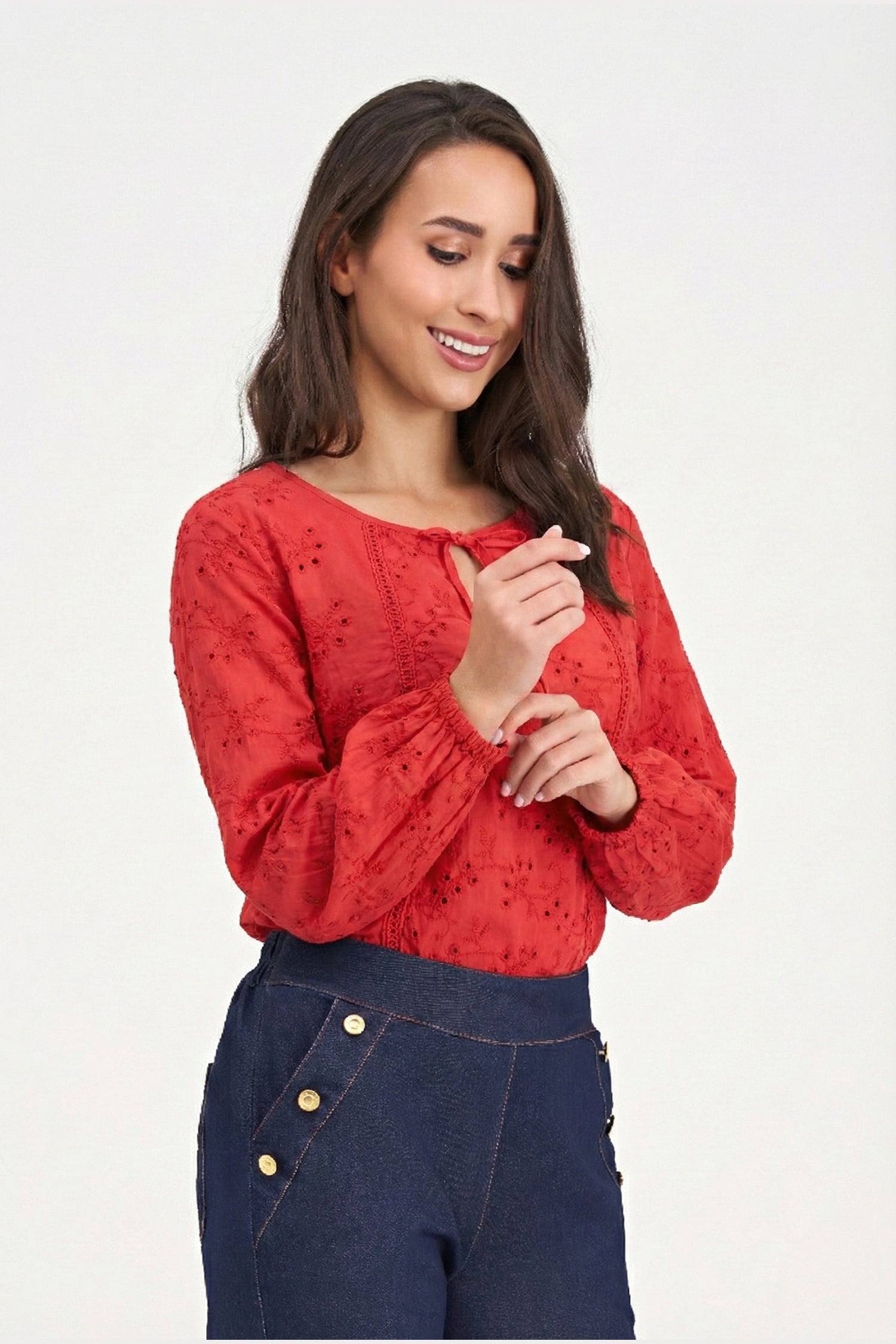 Women's Knit/Woven Combo Top