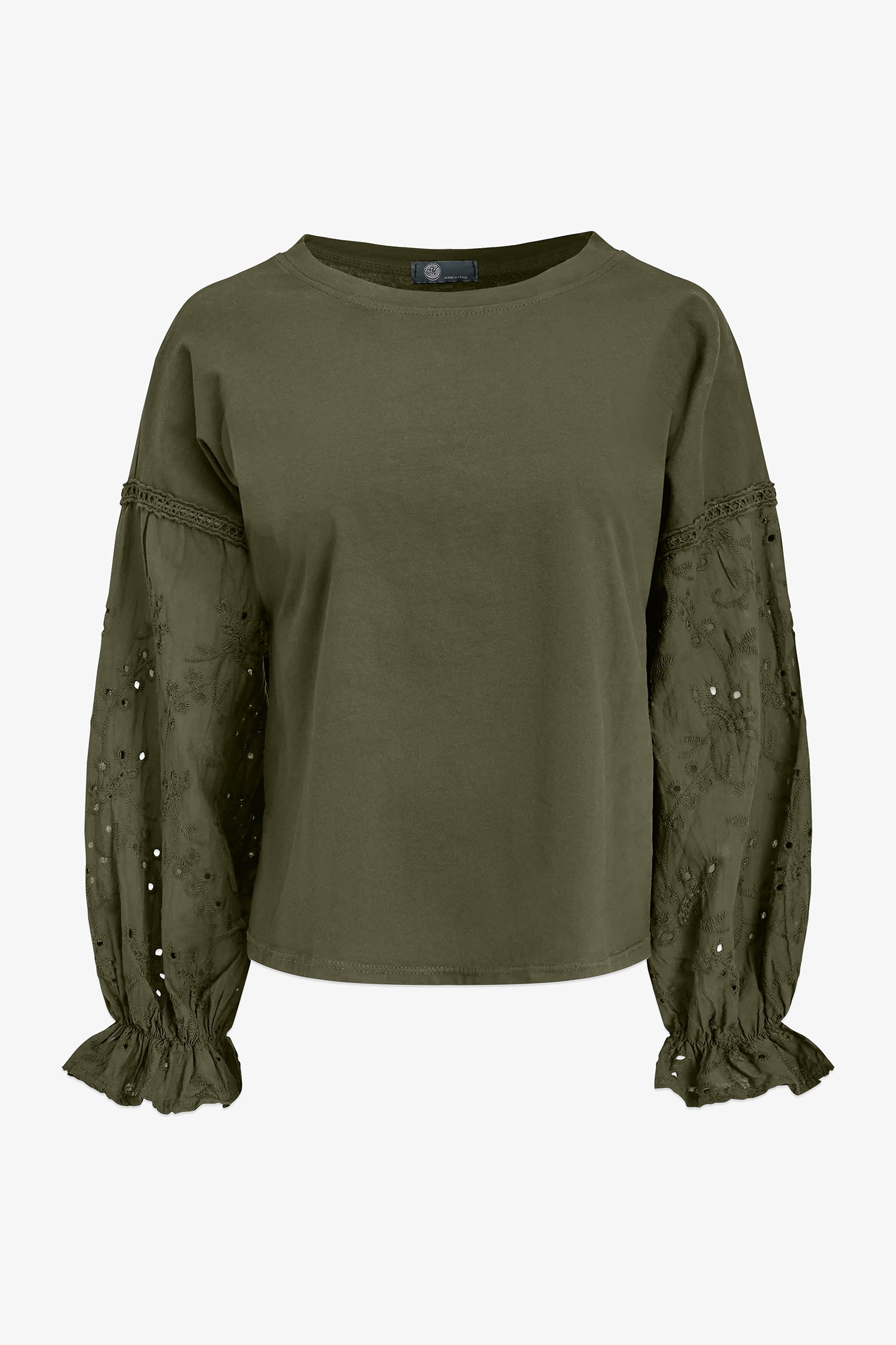 Women's Knit/Woven Combo Top