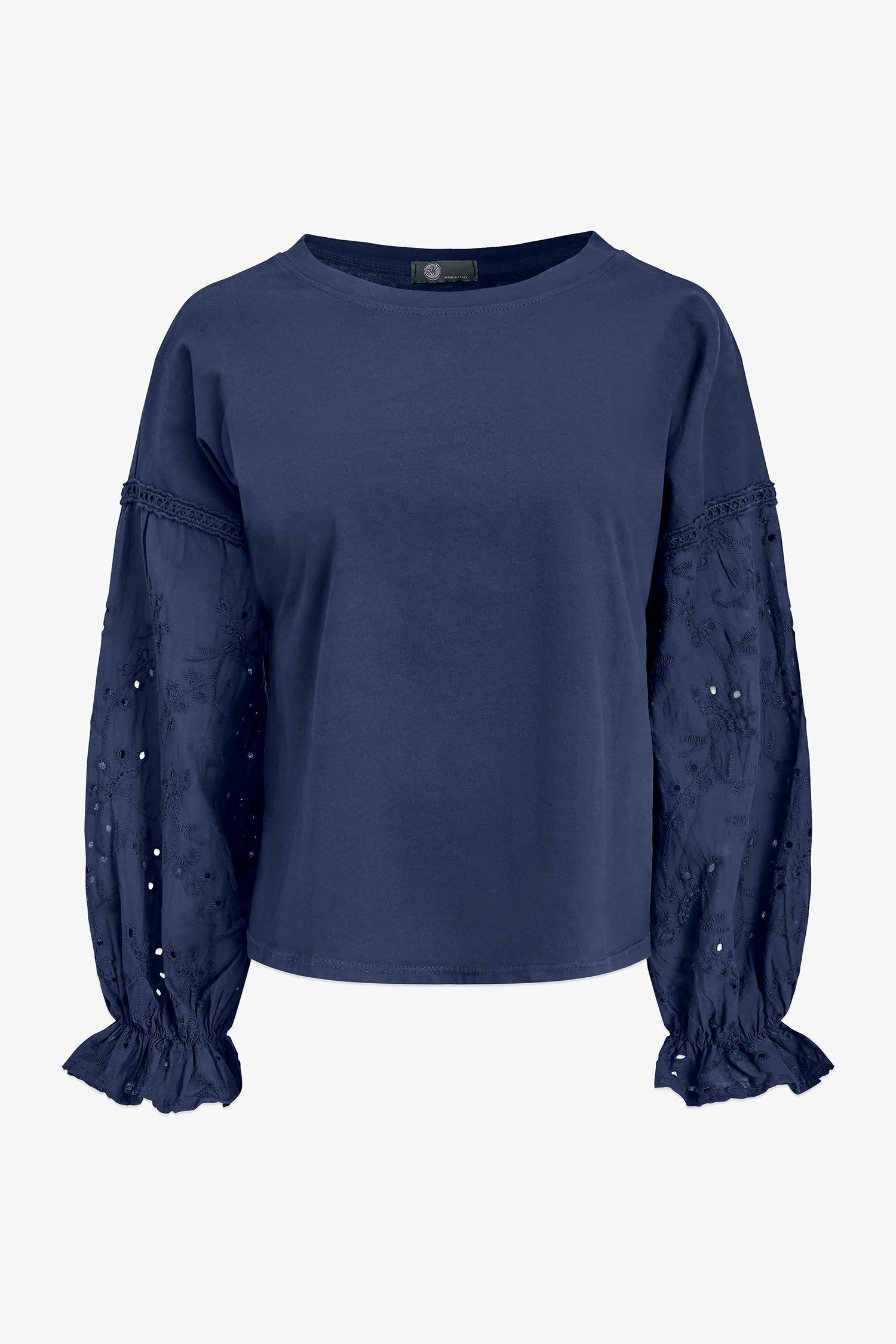 Women's Knit/Woven Combo Top