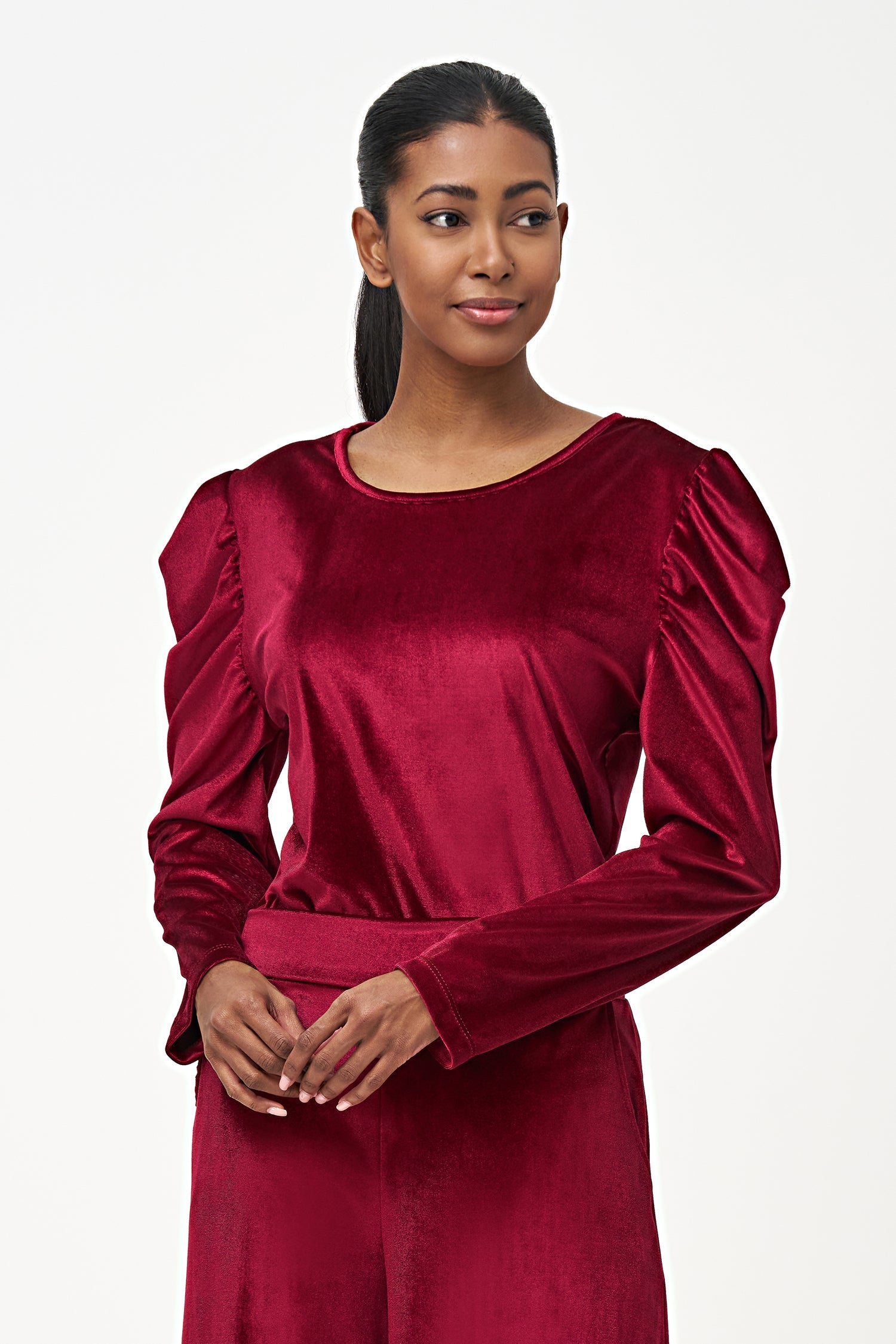 Women's Knit Wide-Neck Top