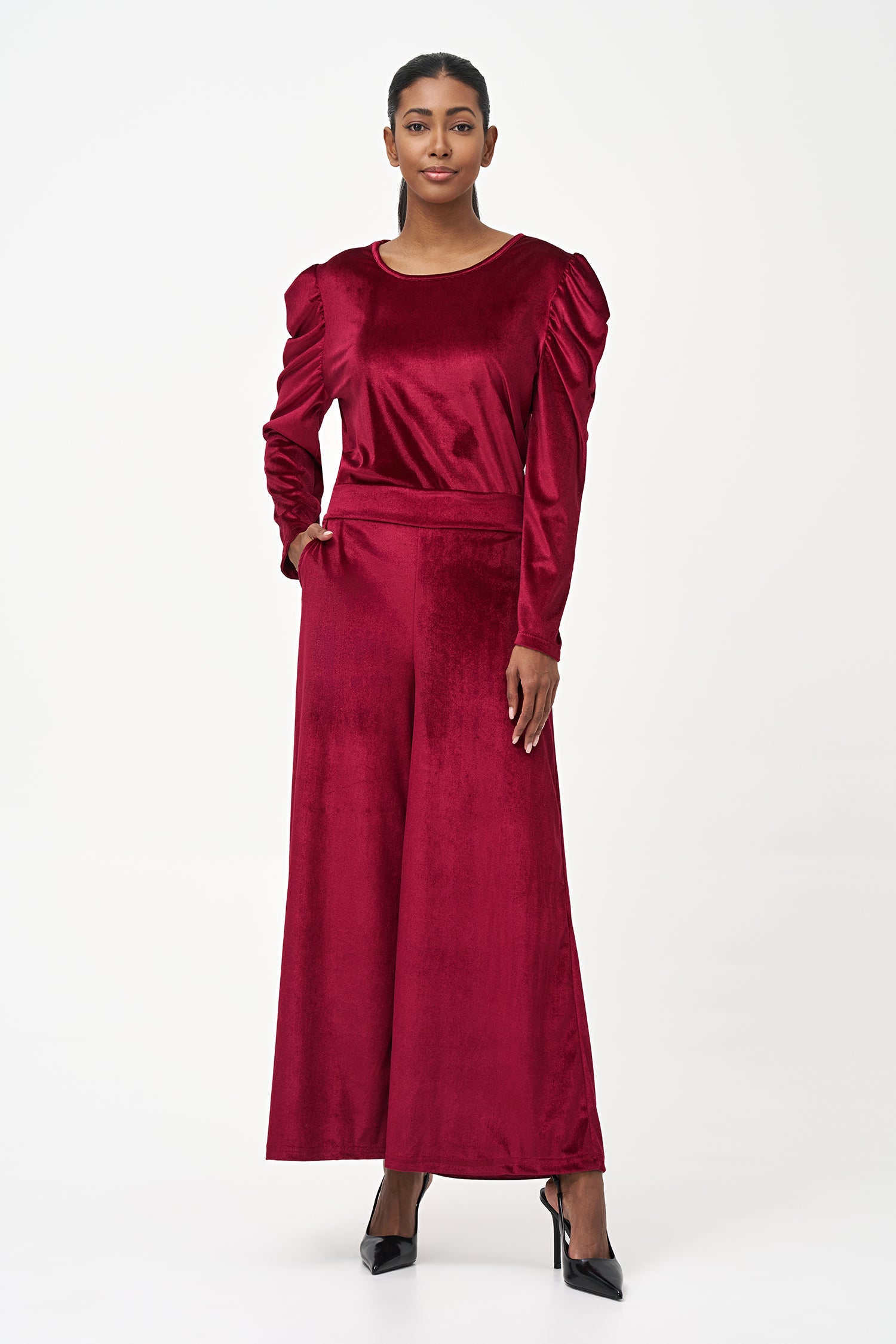 Women's Knit Wide-Neck Top