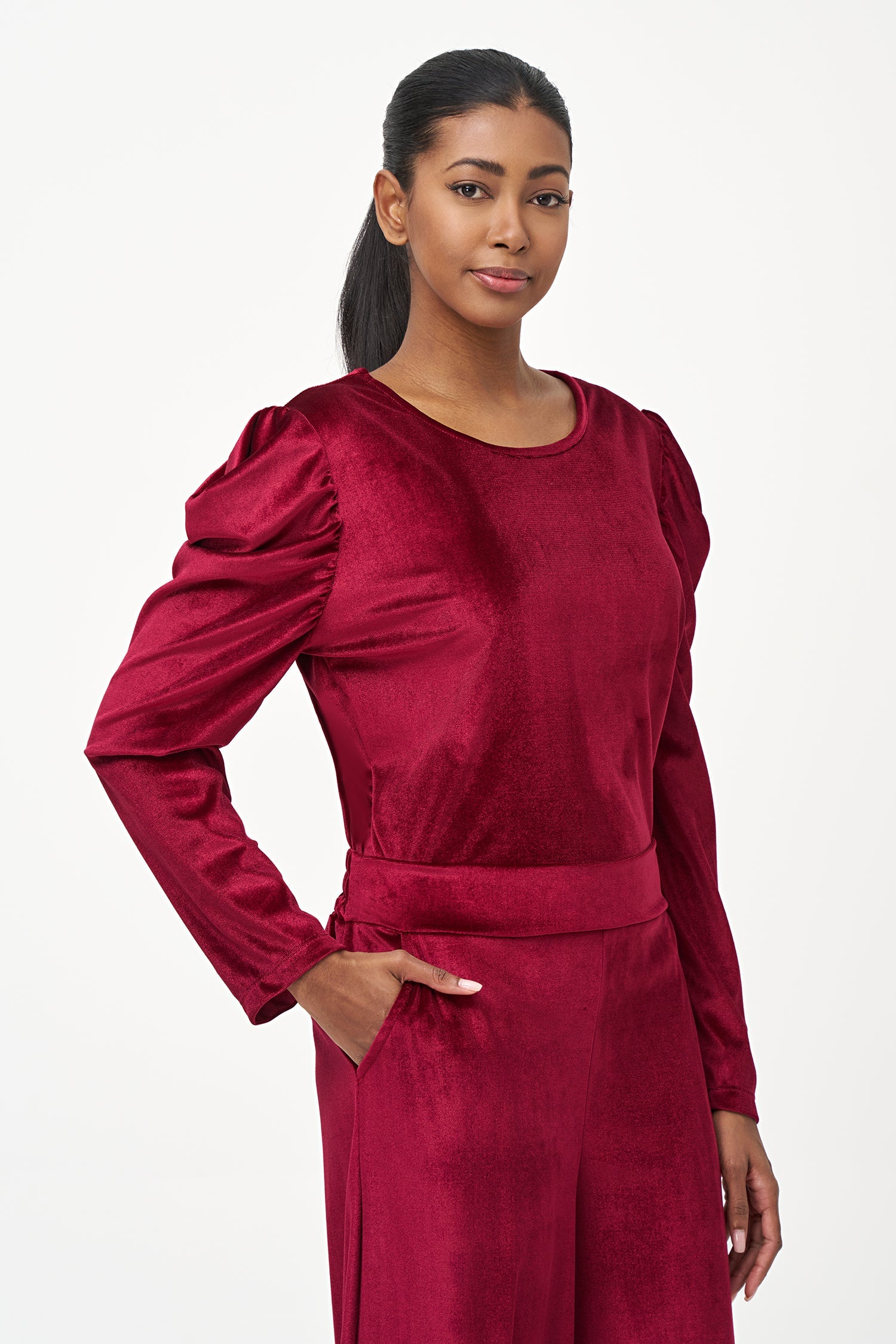 Women's Knit Wide-Neck Top