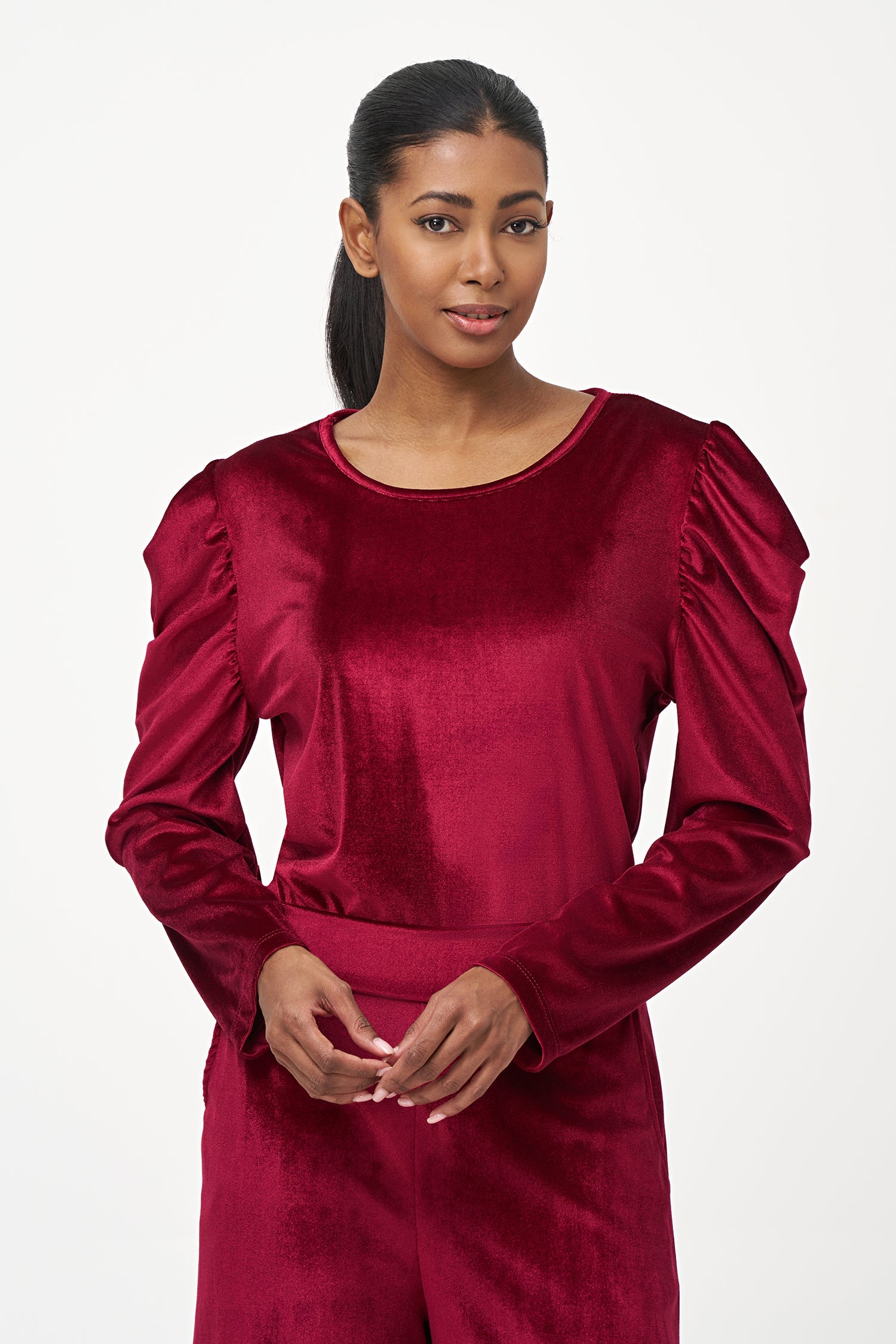 Women's Knit Wide-Neck Top