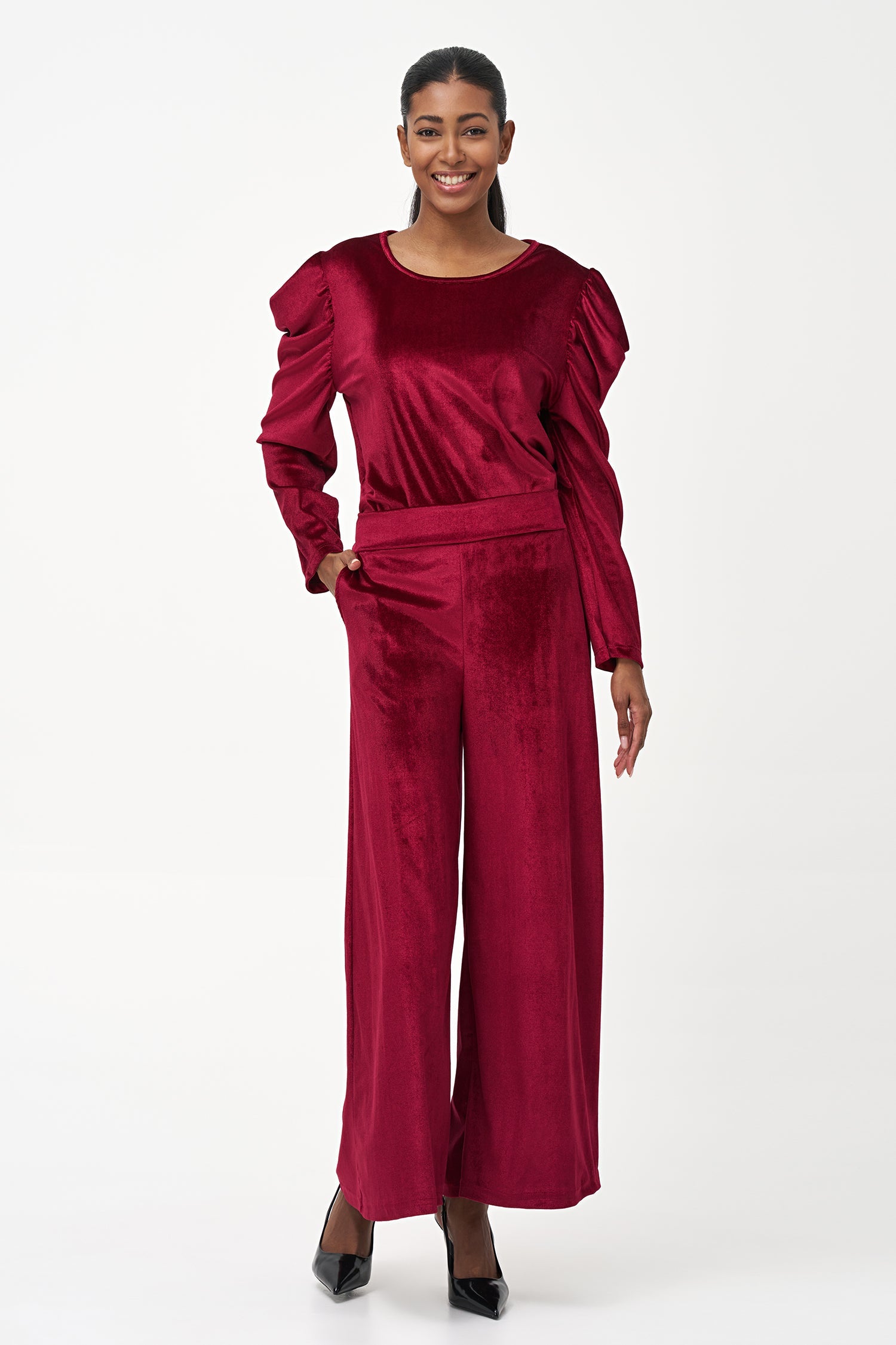 Women's Knit Wide-Neck Top