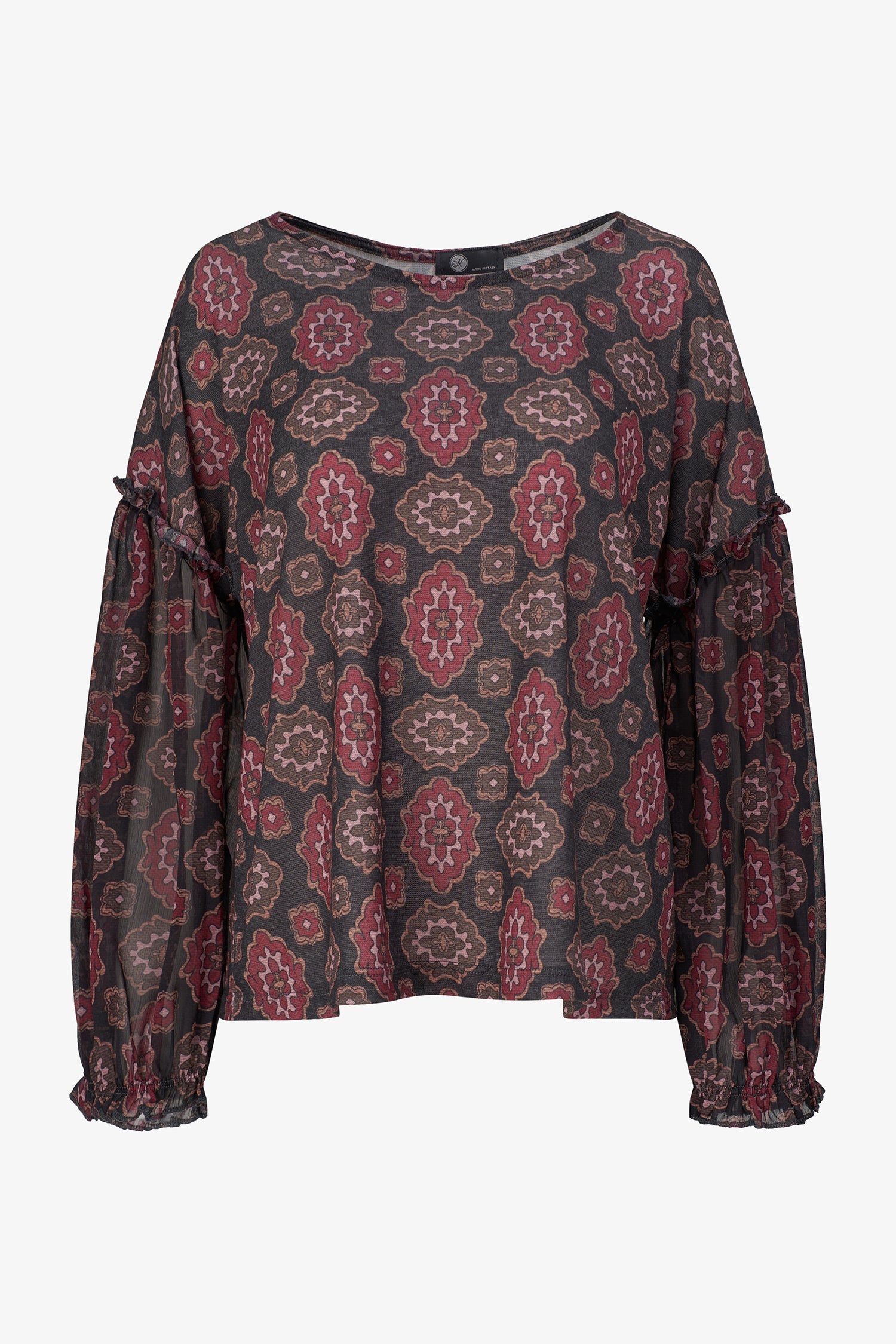 Women's Knit & Woven Combo Top