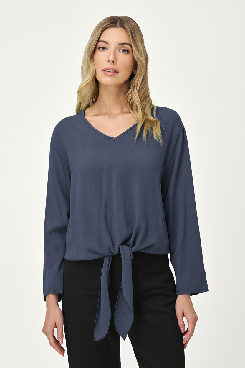 Women's Woven V-Neck Top