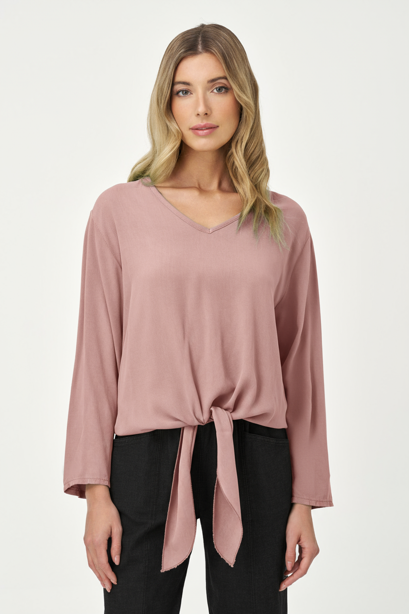 Women's Woven V-Neck Top