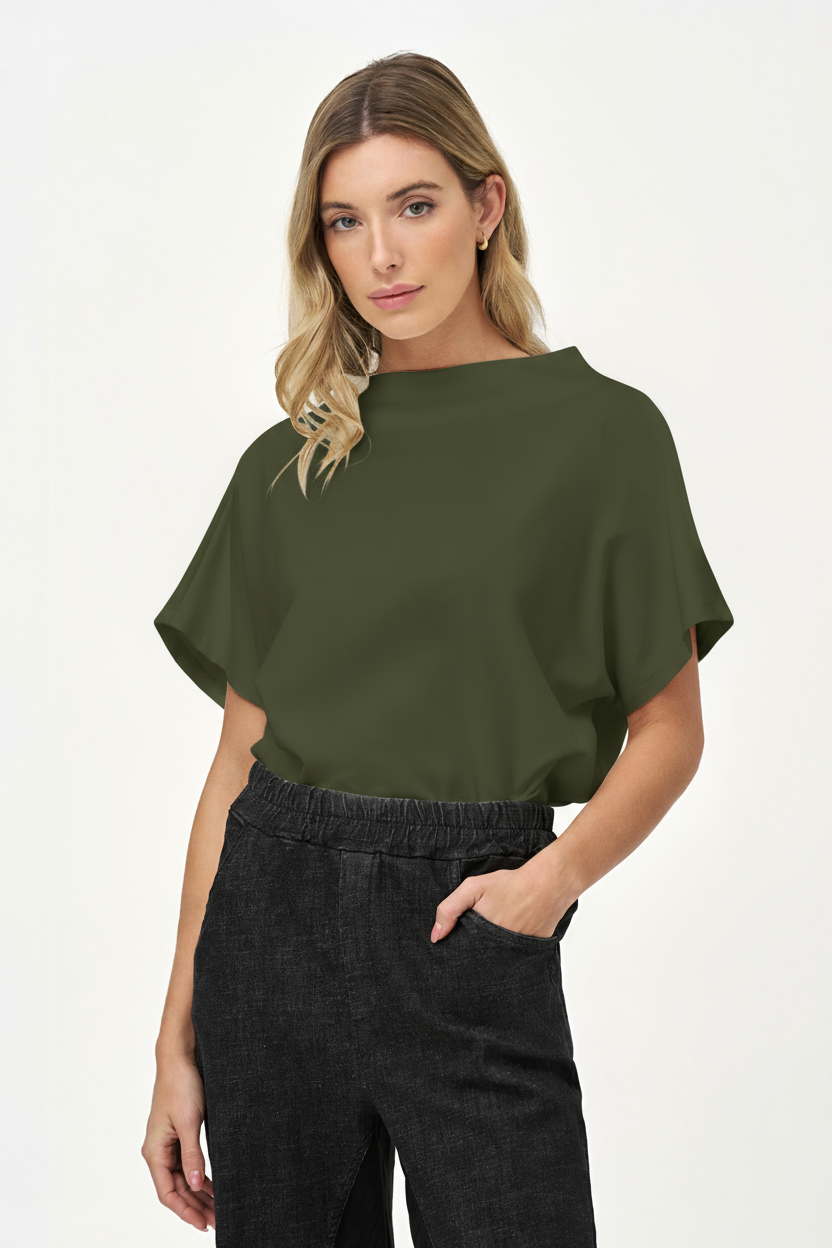 Women's Knit Mock-Neck Top