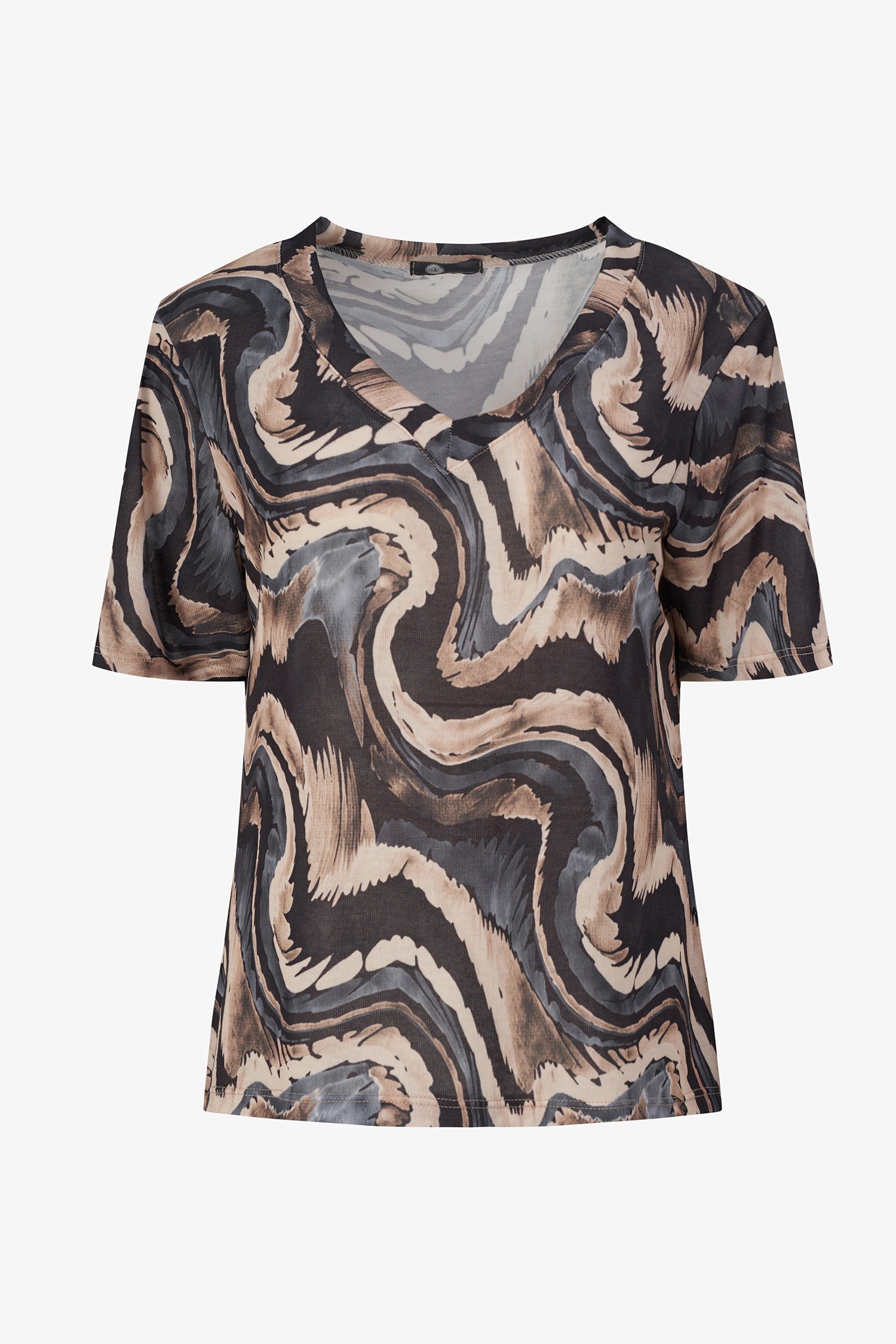 Women's Knit V-Neckline Short Sleeve Top