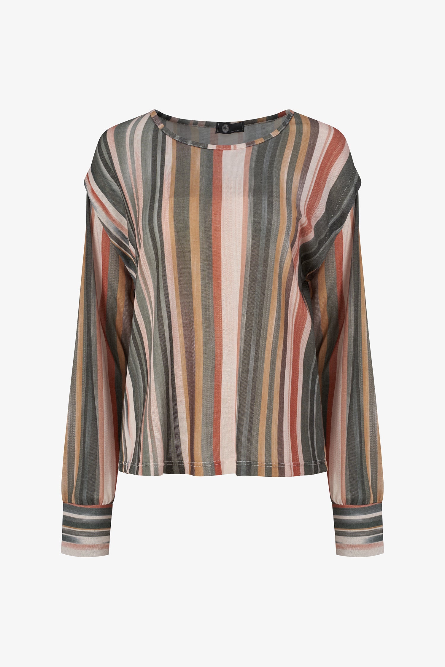 Women's Knit Boat-Neck Long Sleeve Top