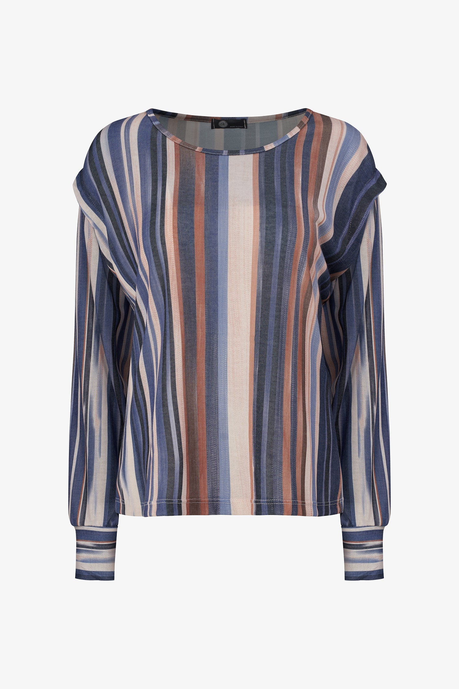 Women's Knit Boat-Neck Long Sleeve Top