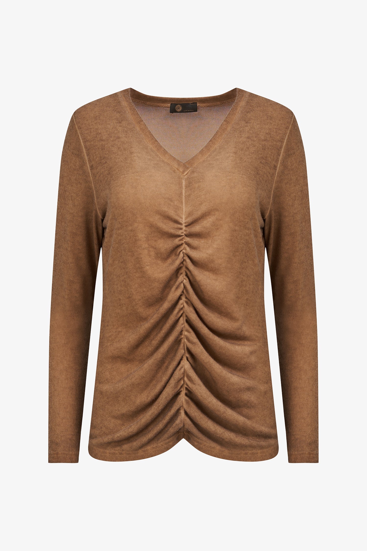 Women's Knit Long Sleeve V-Neck Top