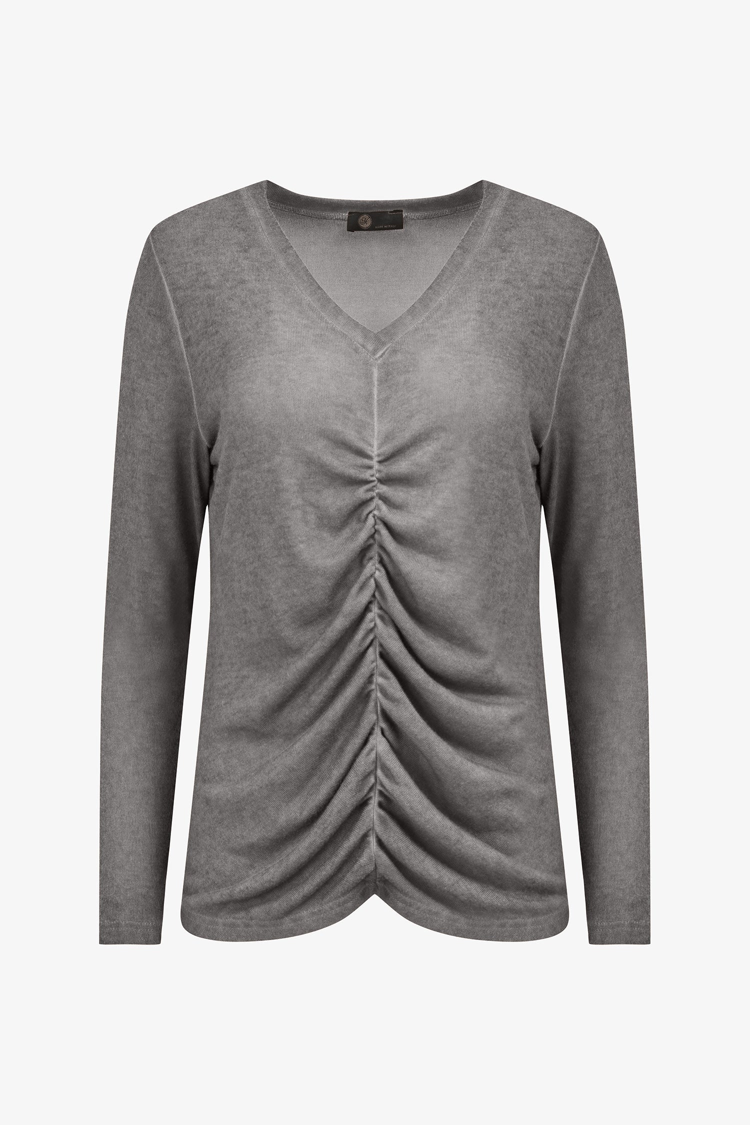 Women's Knit Long Sleeve V-Neck Top