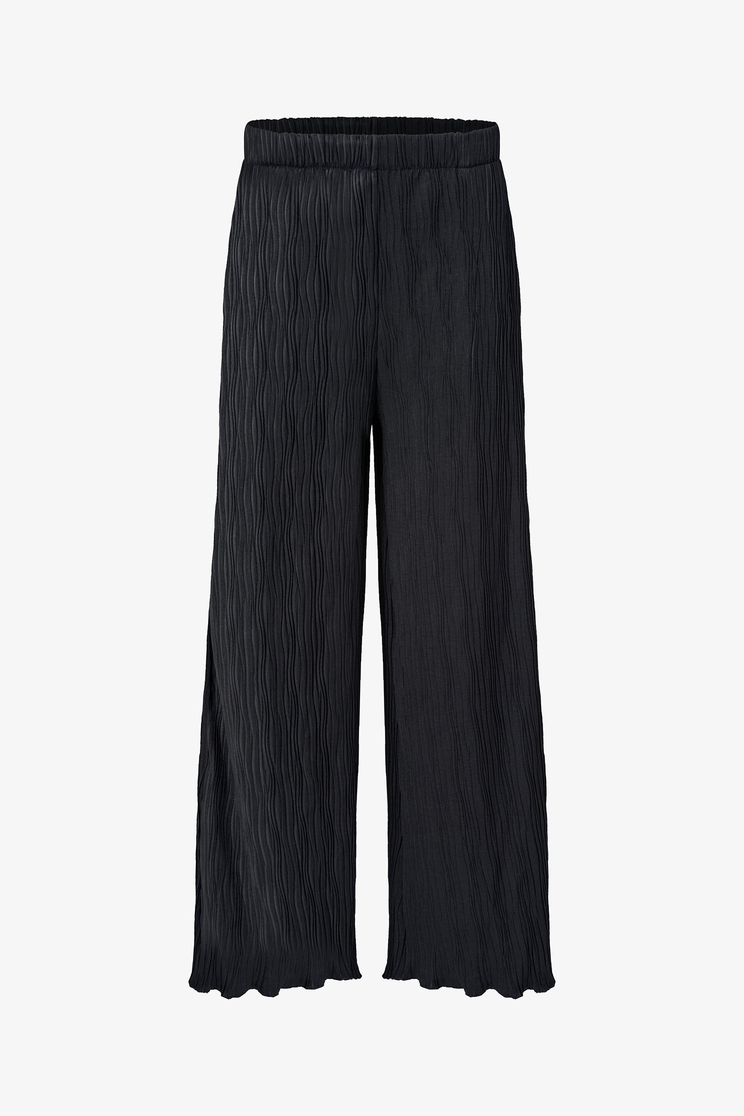 Women's Woven Wide-Leg Pull-On Textured Pants