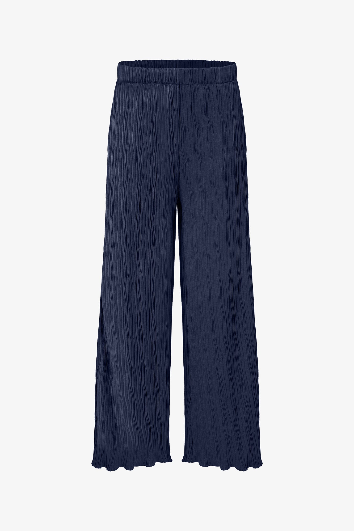 Women's Woven Wide-Leg Pull-On Textured Pants