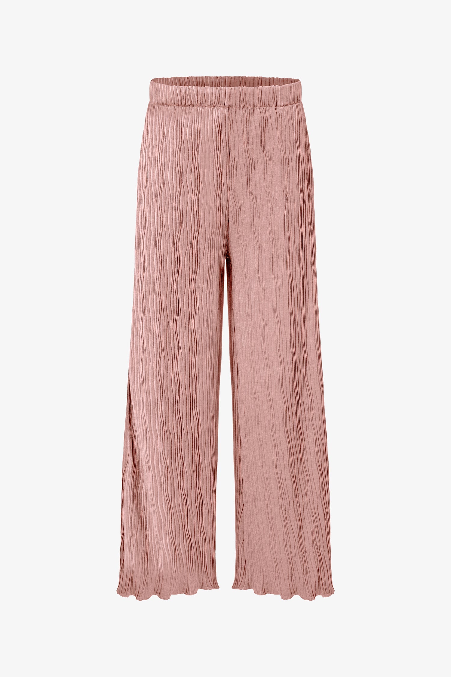 Women's Woven Wide-Leg Pull-On Textured Pants