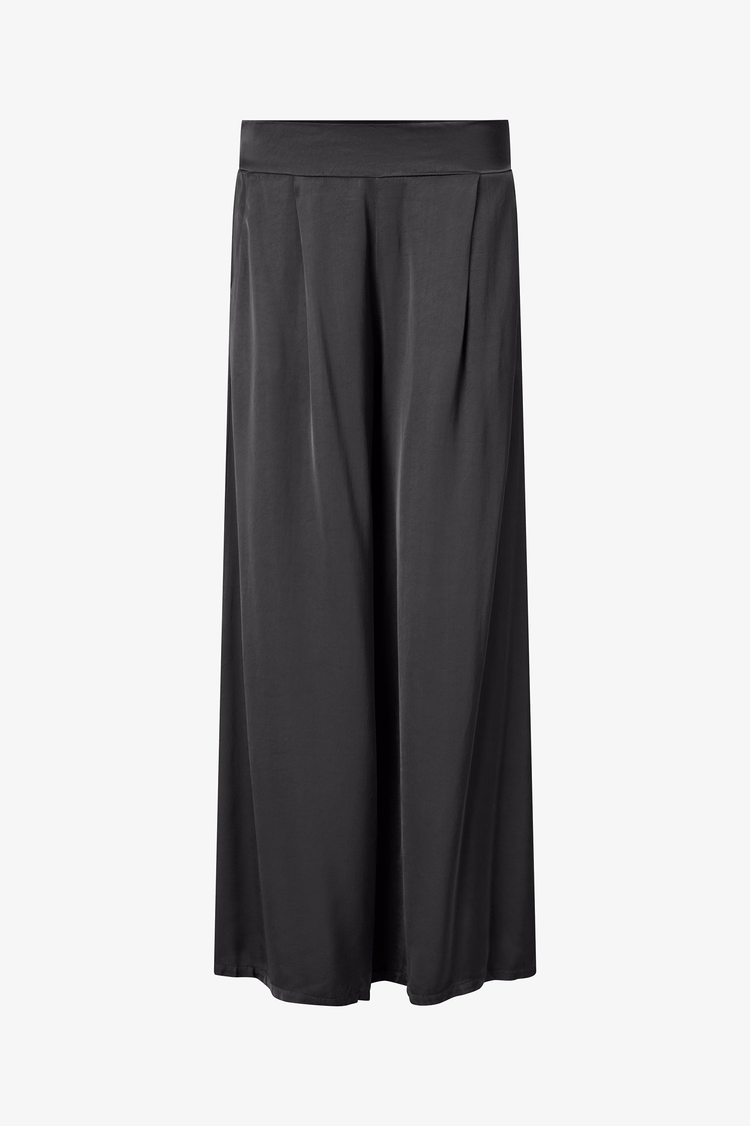 Women's Woven Pull-On Wide Leg Pants With Slash Pockets