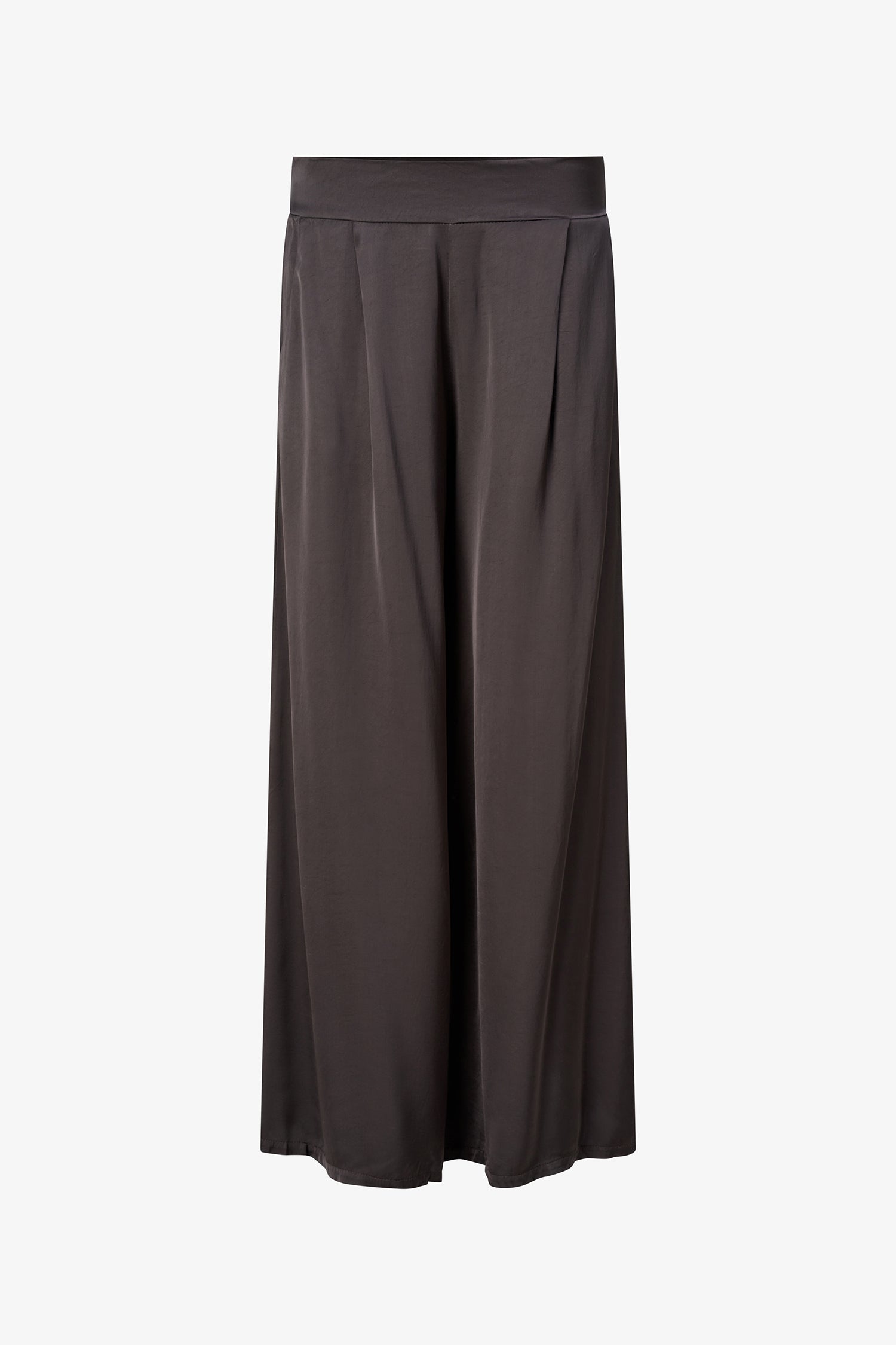 Women's Woven Pull-On Wide Leg Pants With Slash Pockets