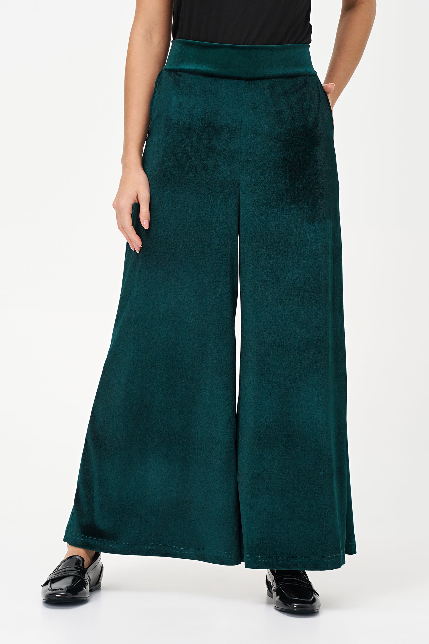 Women's Knit Pull-On Wide Leg Pants